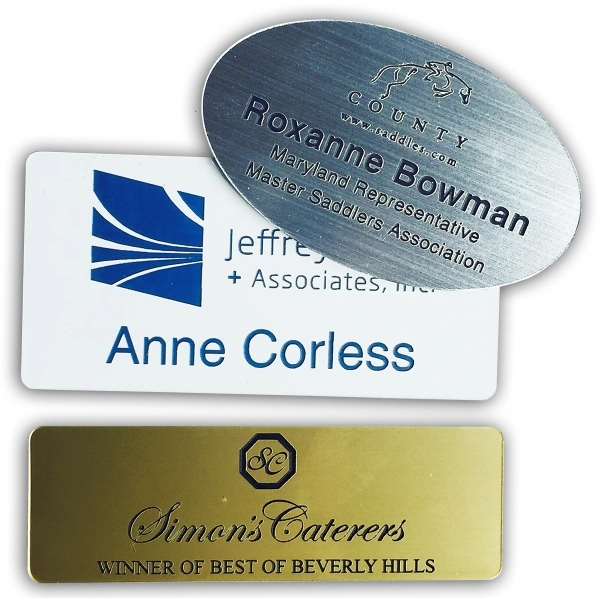 Engraved Plastic Name Badge for client welcome kits