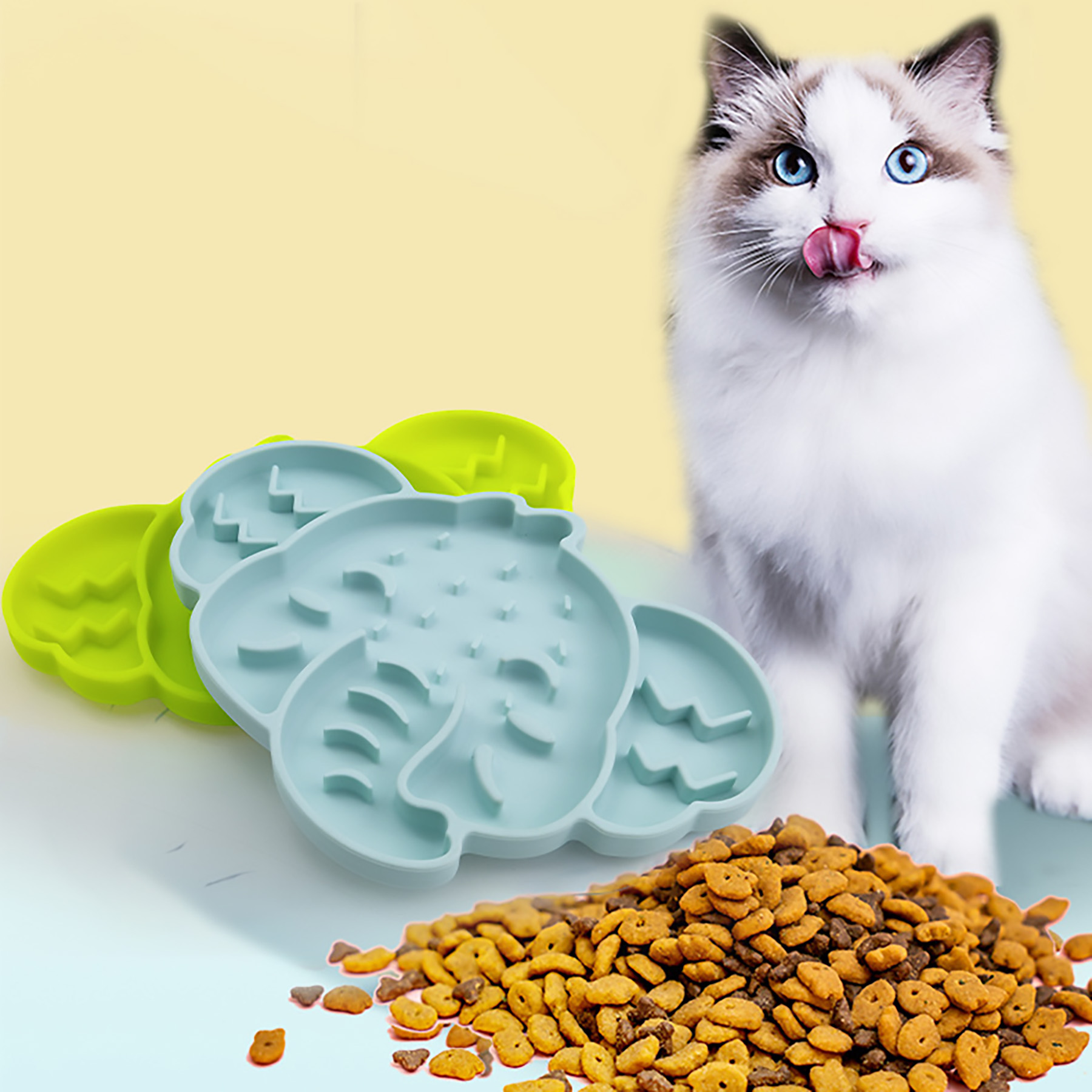 Silicone Pet Slow Food Plate 13