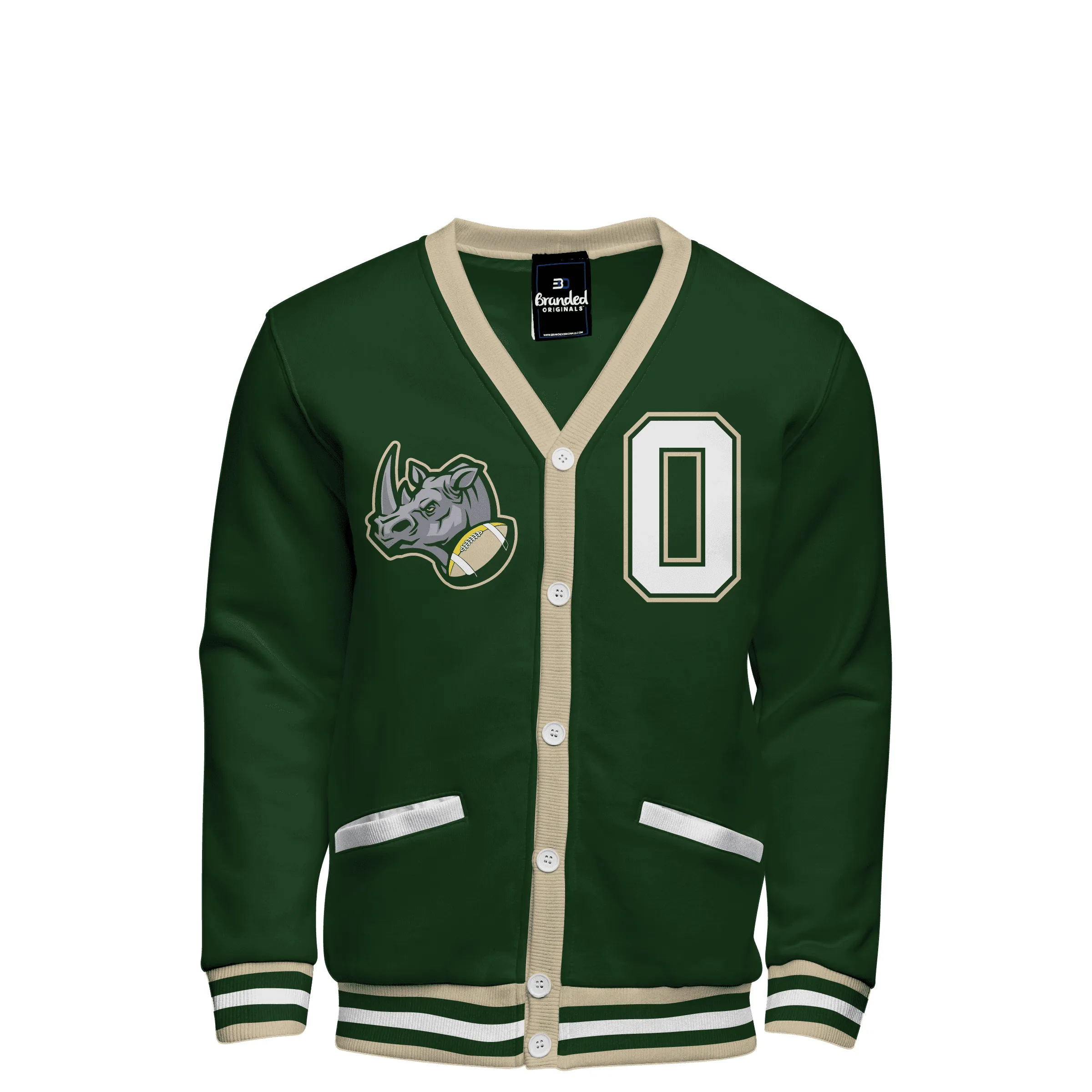 Fleece Varsity Cardigan With No Lining 13
