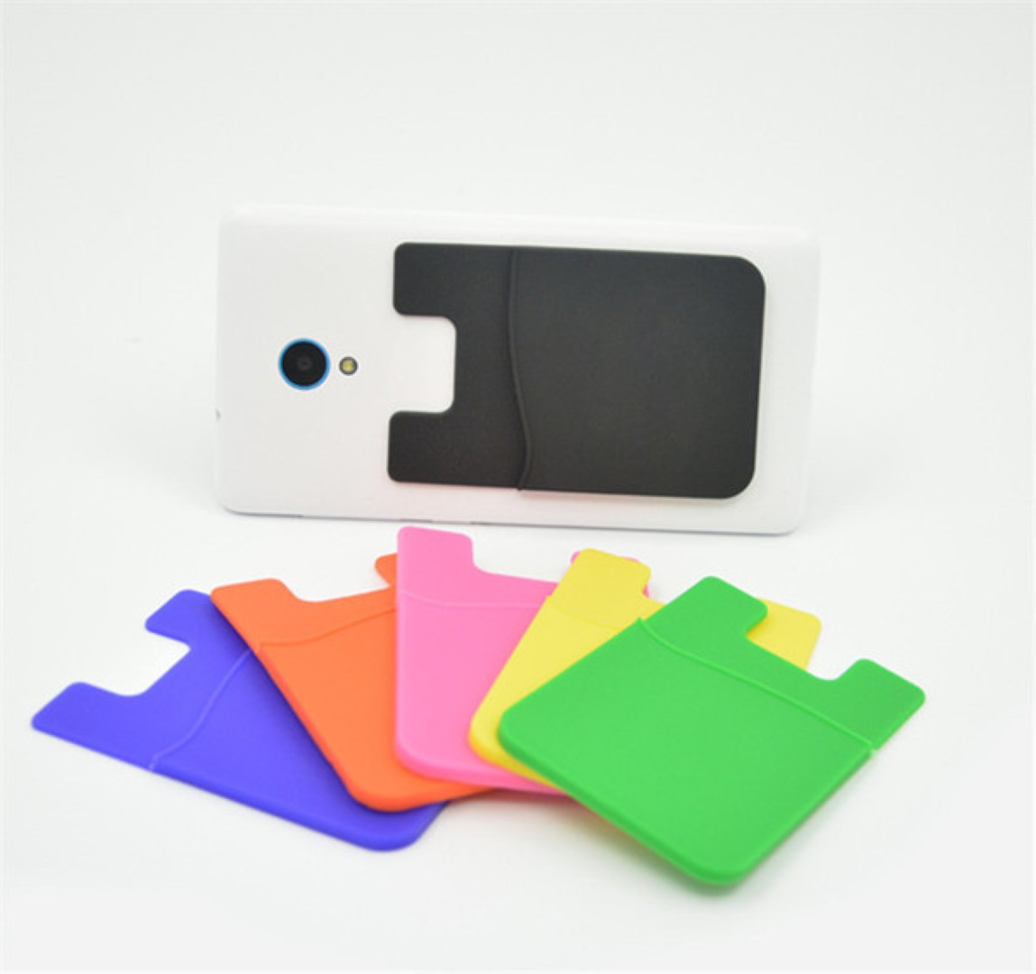 Silicone Phone Wallet Stick On 2