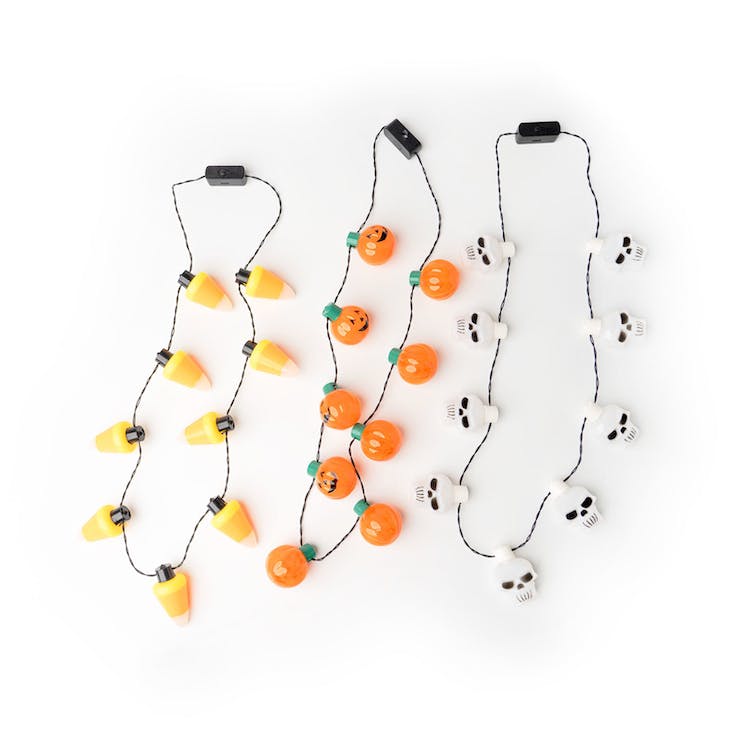 Flashing Halloween Necklaces - 3 Styles Jumbo 3
