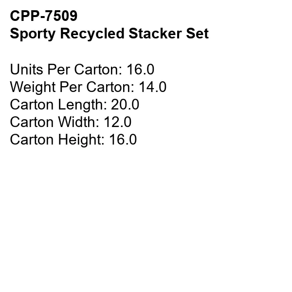 Sporty Recycled Stacker Set 6