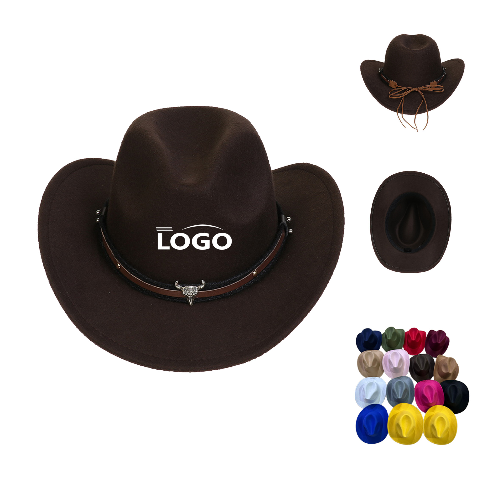 Vintage Style Polyester Cowboy Hat 10