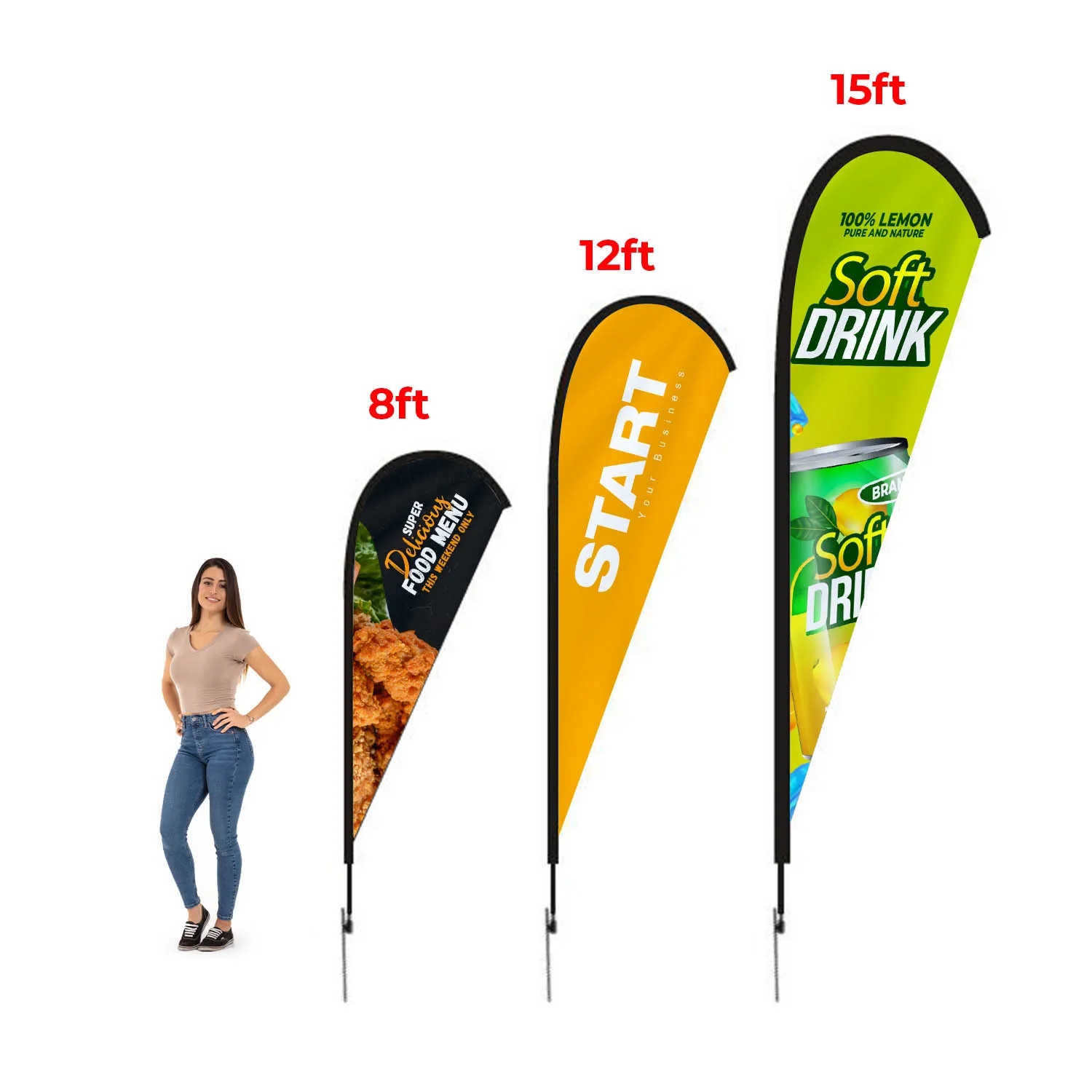 8' Teardrop Flag Replacement