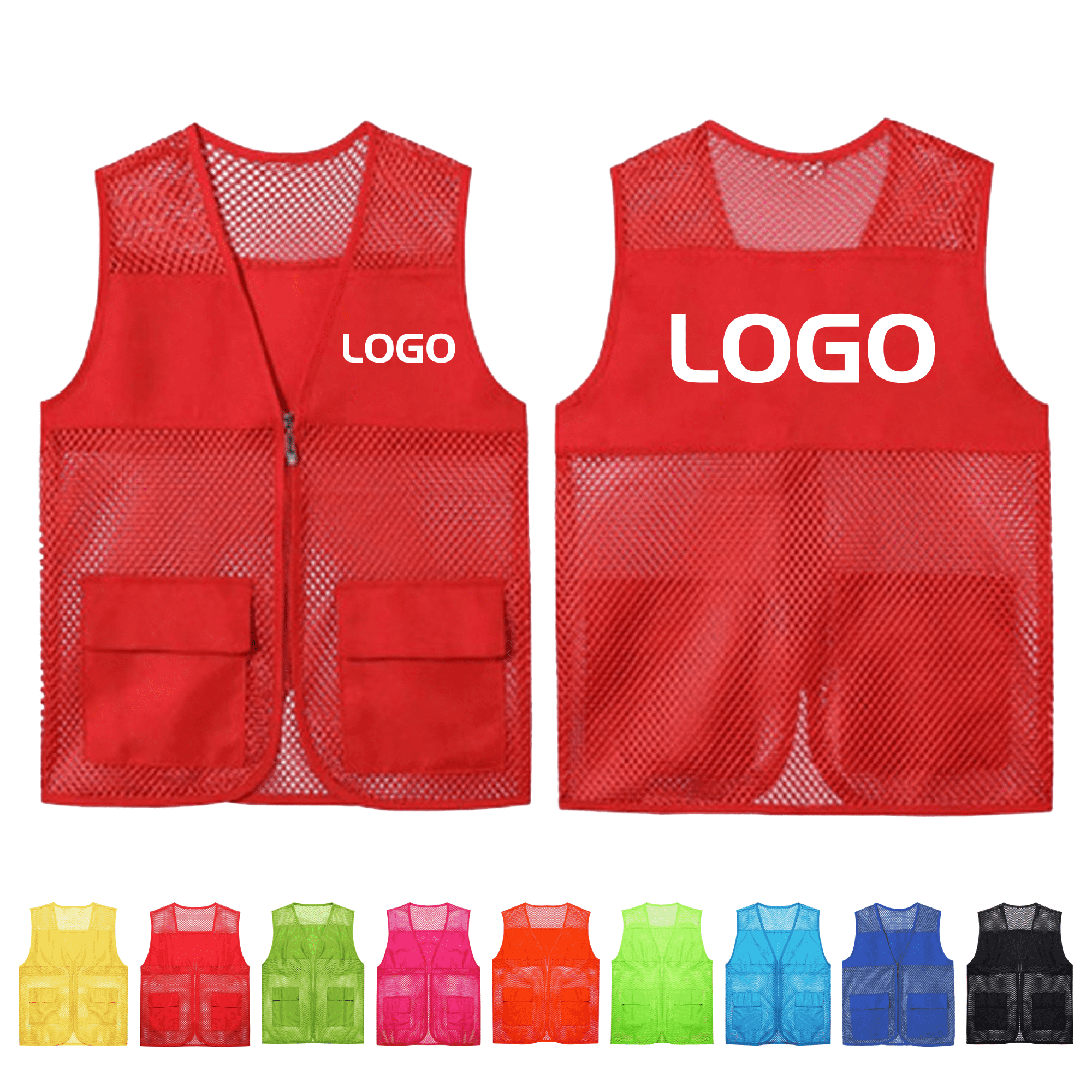 Unisex Mesh Breathable Multi-Pockets Vest 13