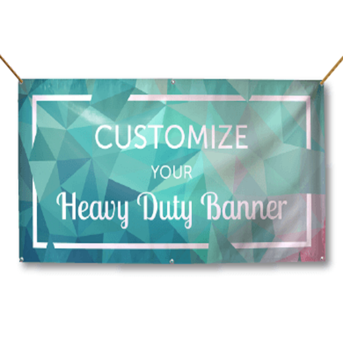 18 Oz Heavy Duty Vinyl Banner 5 X10 Perimeter Hems Perimeter