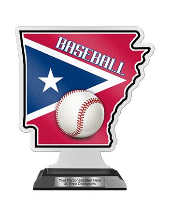 State Acrylic Trophy: 6" Arkansas Shape (Event typ