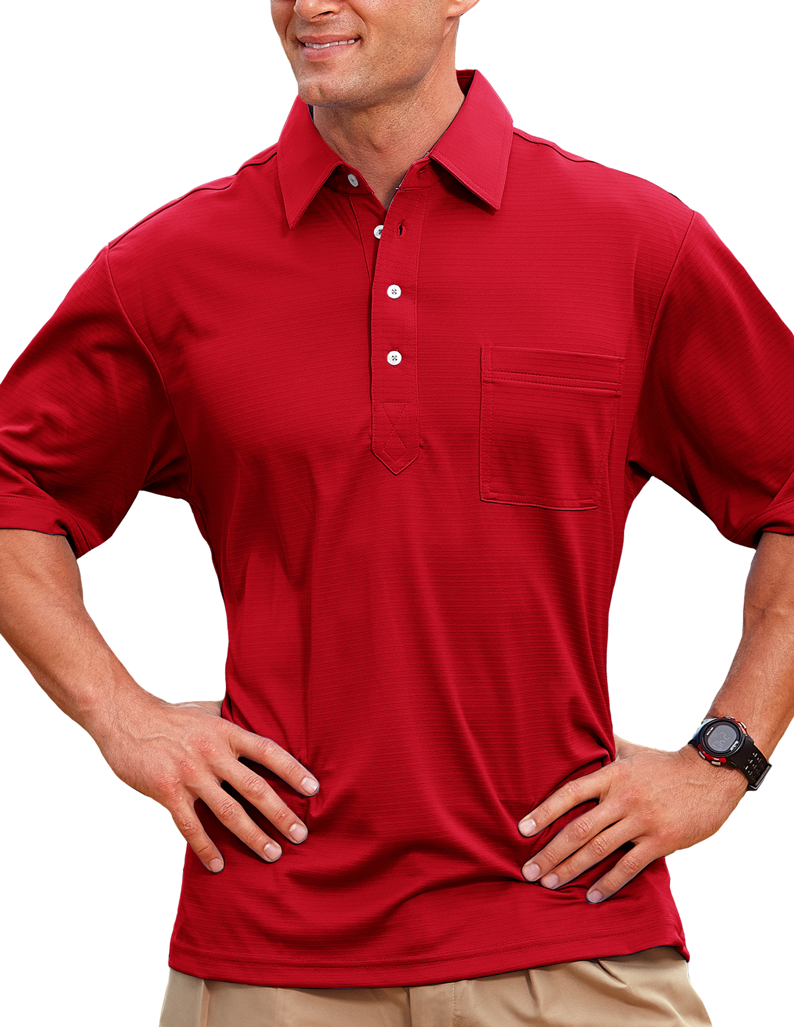Men's Members Only Ottoman Solid Polo Shirt 18