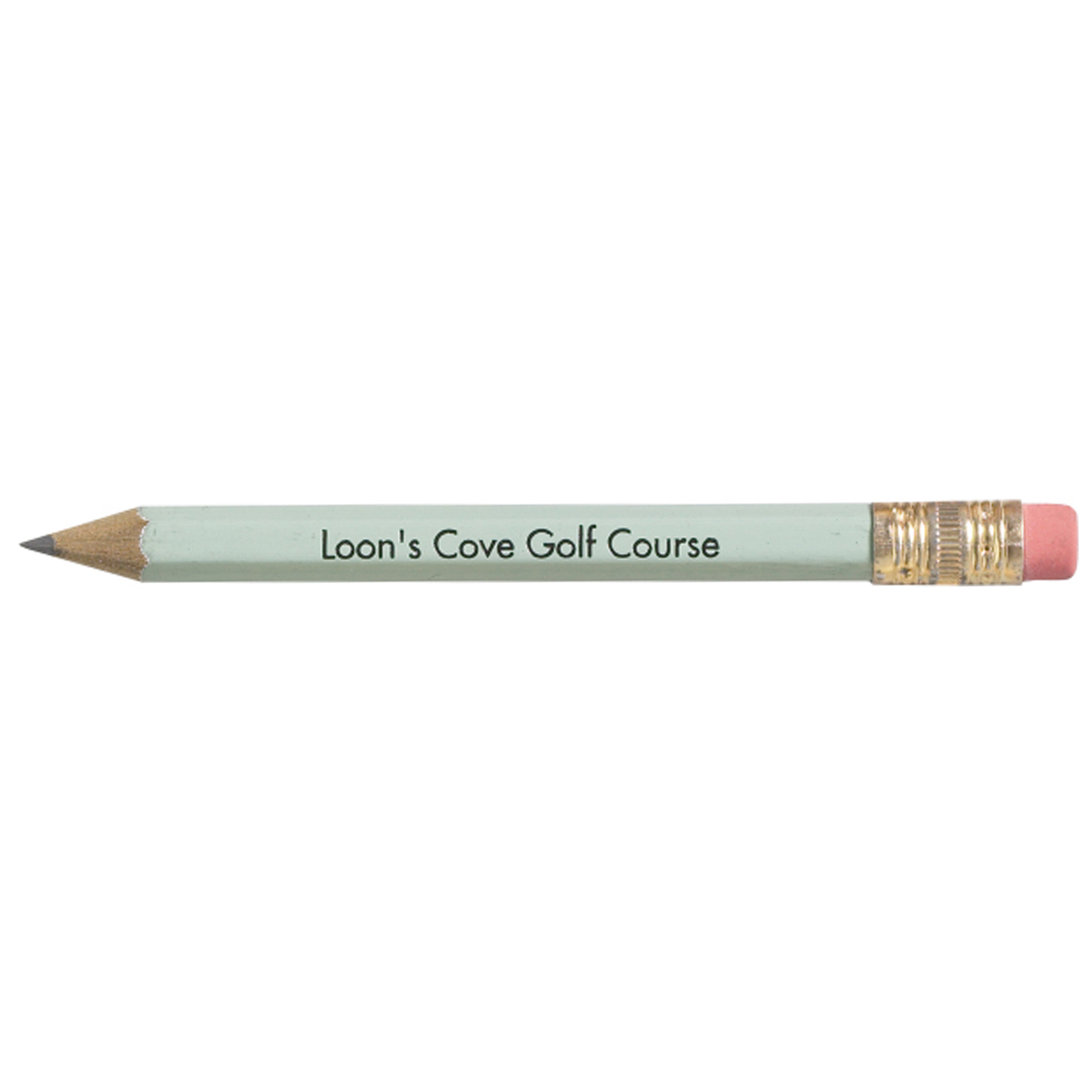 Hexagon Golf Pencil w/Eraser 10