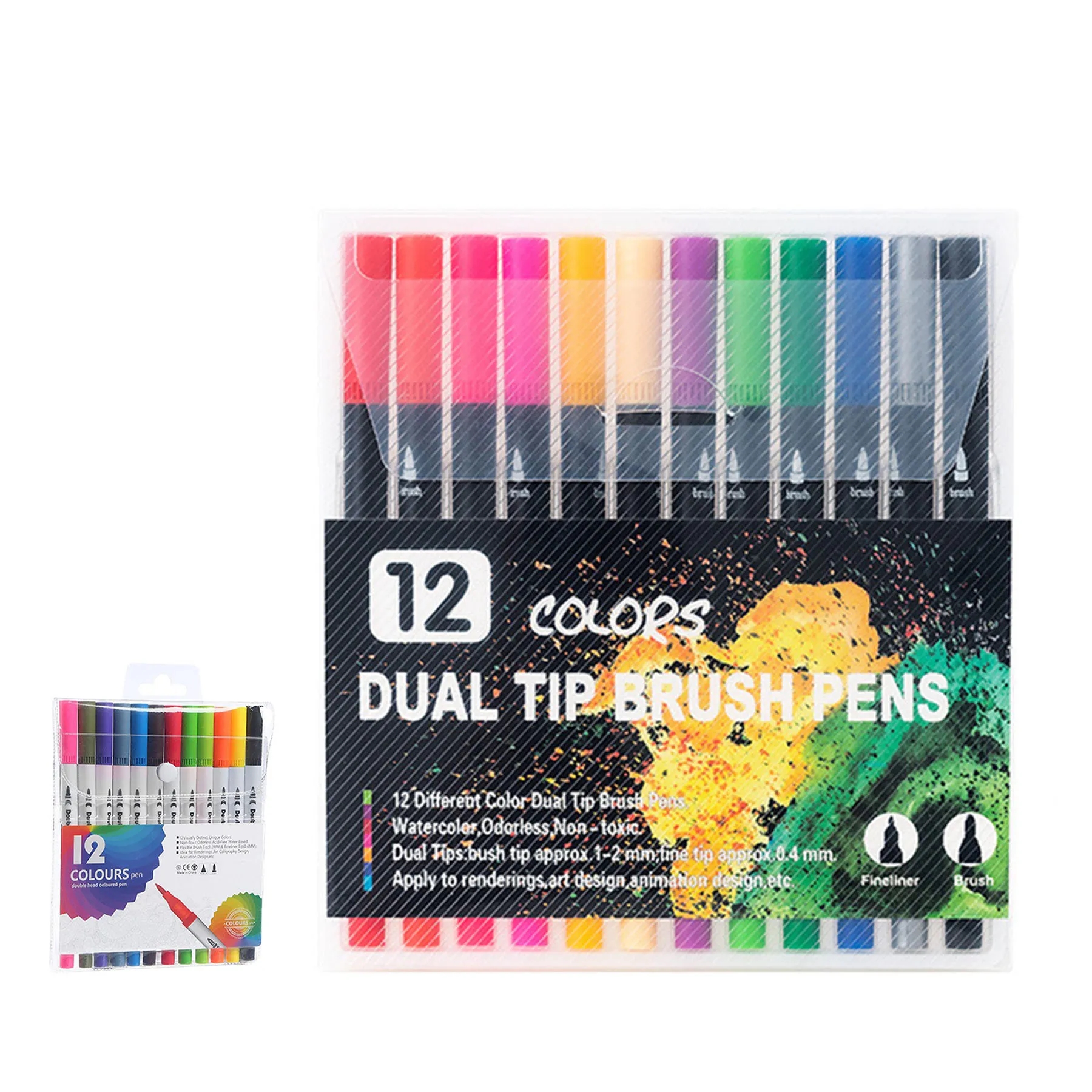 12 Dual Markers Brush Pens 11