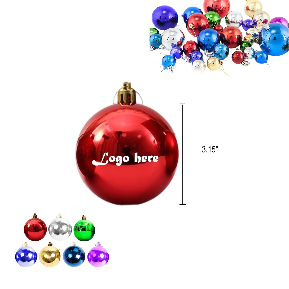 MOQ50 Christmas Balls Tree Ornaments 8