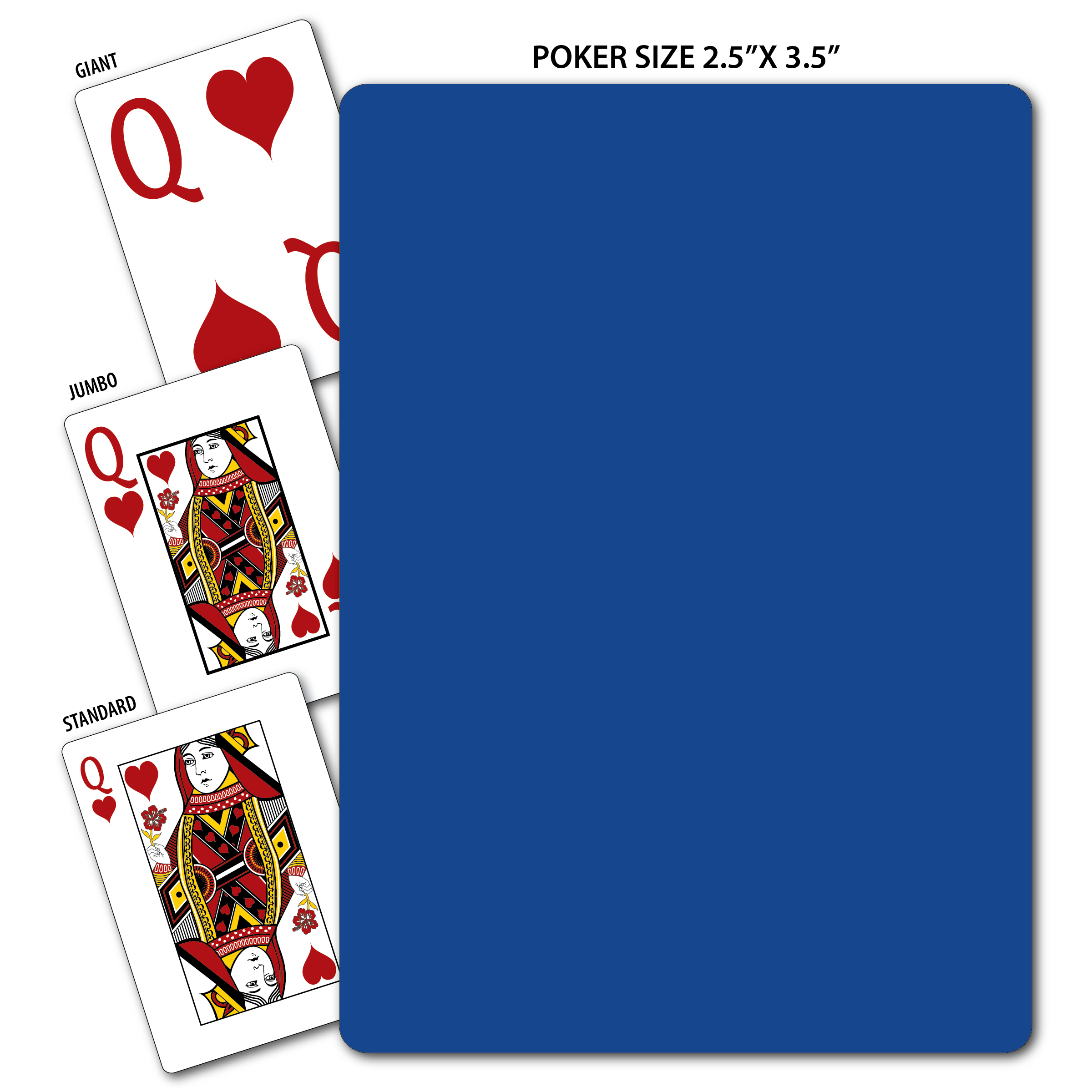 Solid Back Royal Poker Size Playing Cards 5
