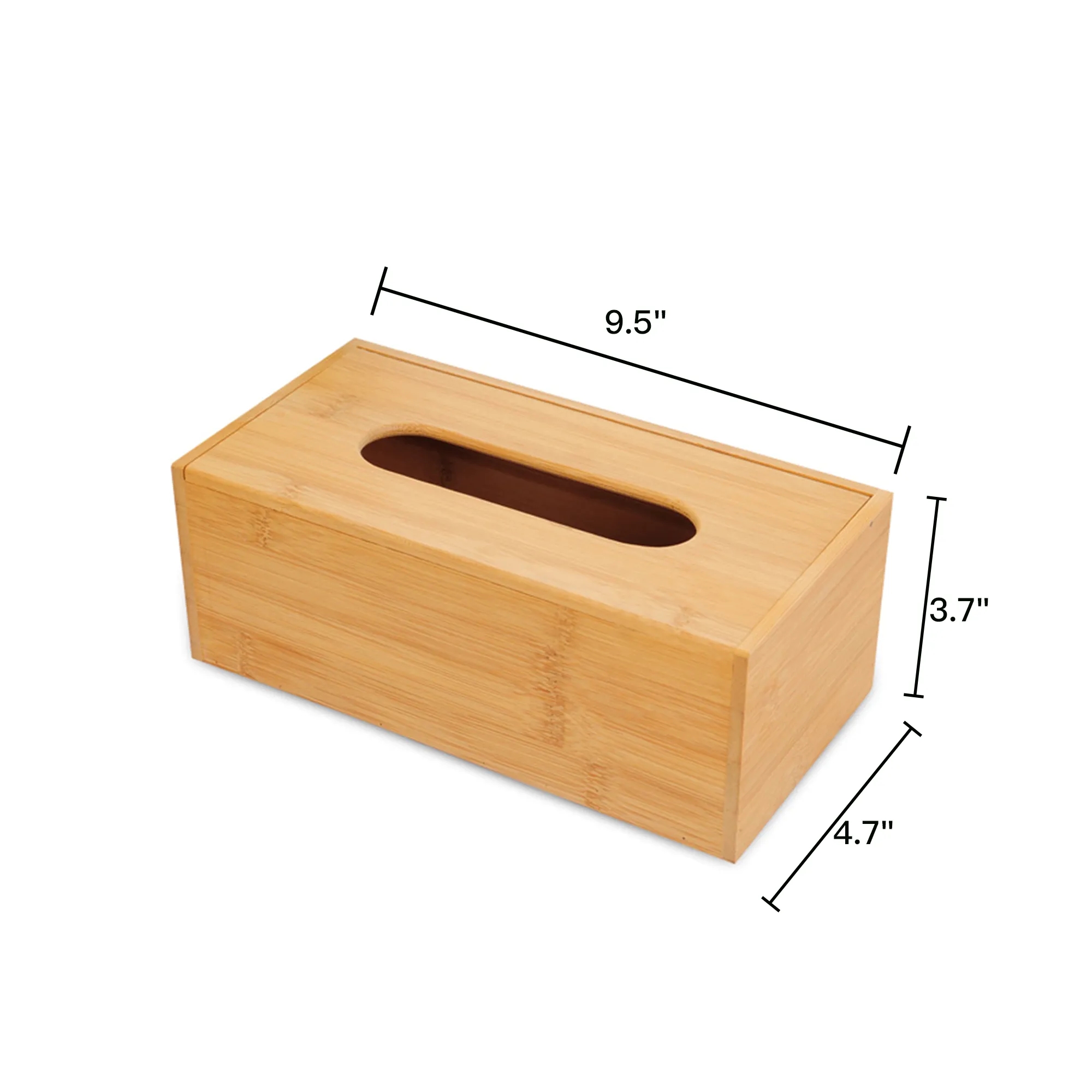 9.5"x4.7" Bamboo Tissue Box Cover 7