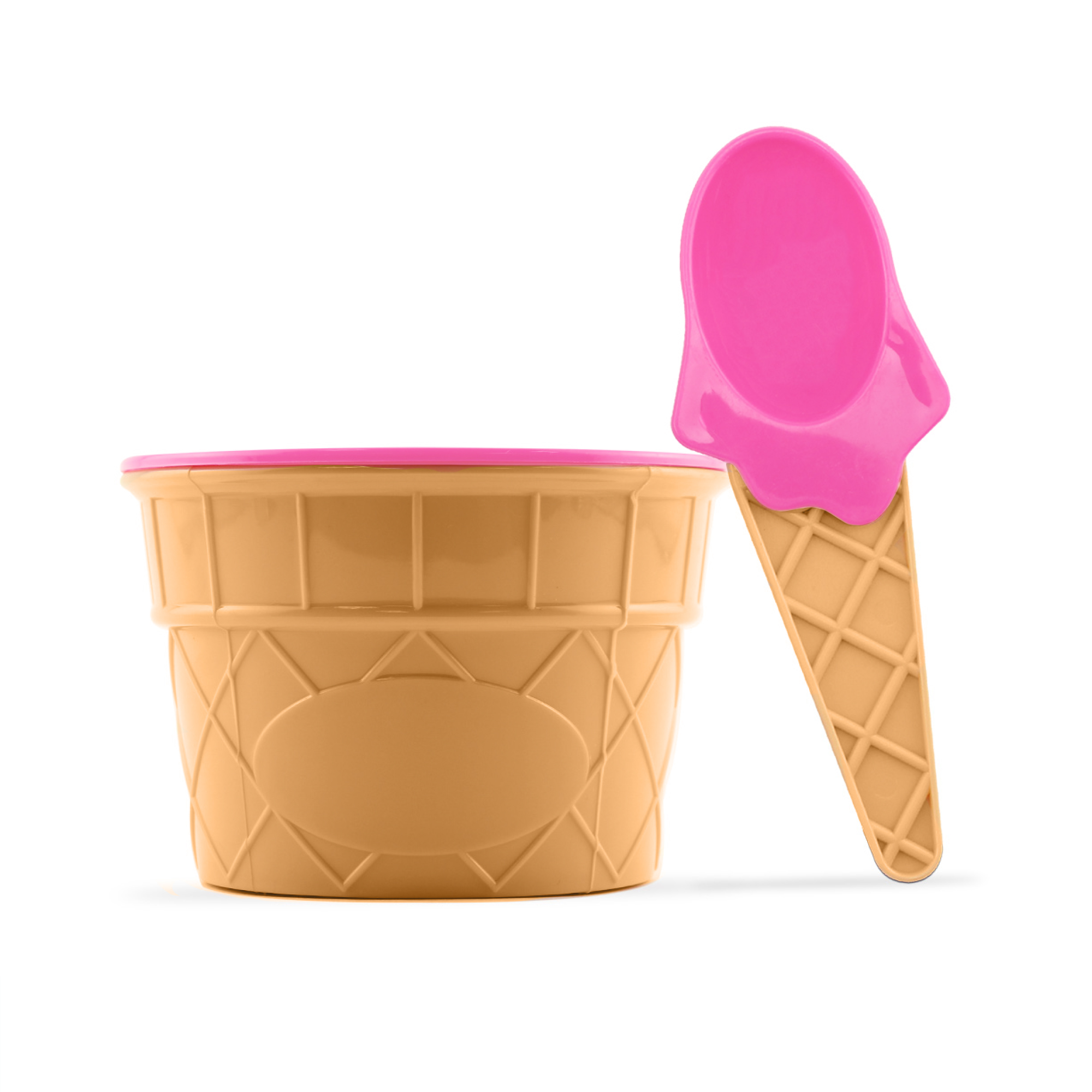 Pink Ice Cream Bowl and Spoon Set(Imprintable) 8