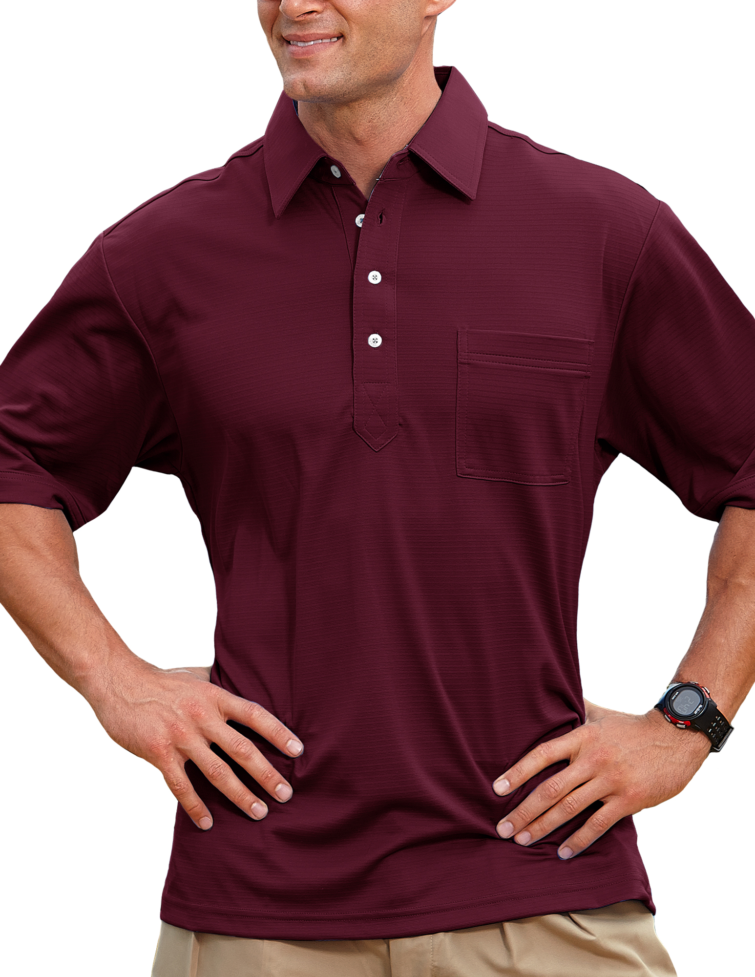 Men's Members Only Ottoman Solid Polo Shirt 24