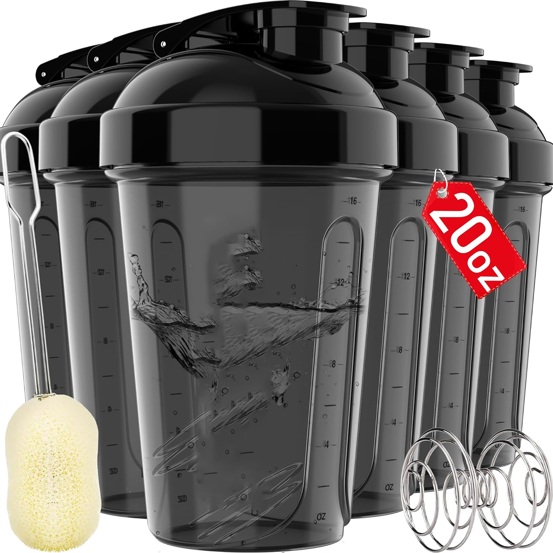 20 OZ Protein Shaker Bottles 7