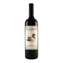 Etched Duckhorn Canvasback Cabernet Red Wine Bottle