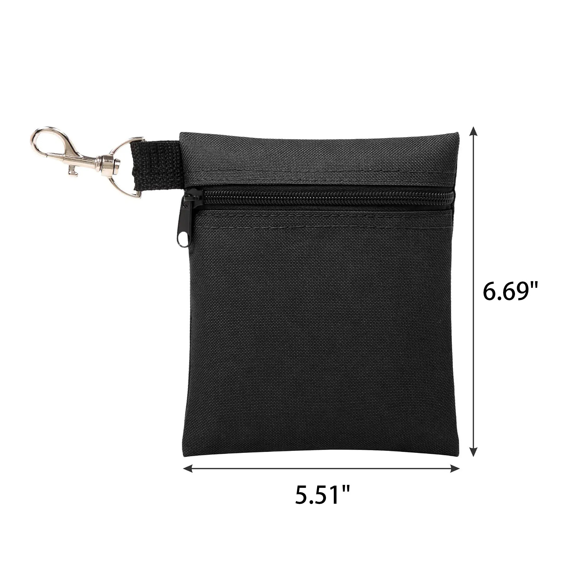 Zipper Golf Accessory Bag With Clip 17