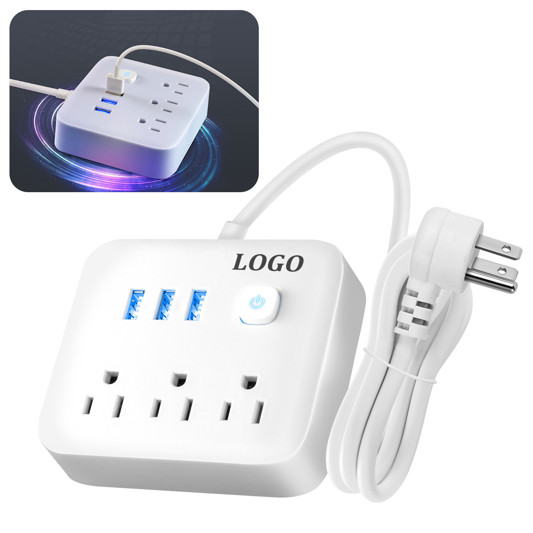 Power Strip Surge Protector with 3 USB Charging Ports 7