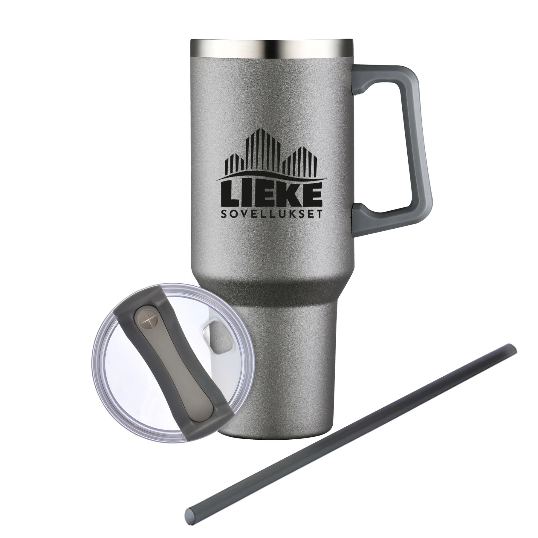 THE HIDRATOR - 40 oz. S/S TRAVEL MUG WITH HANDLE AND STRAW 44