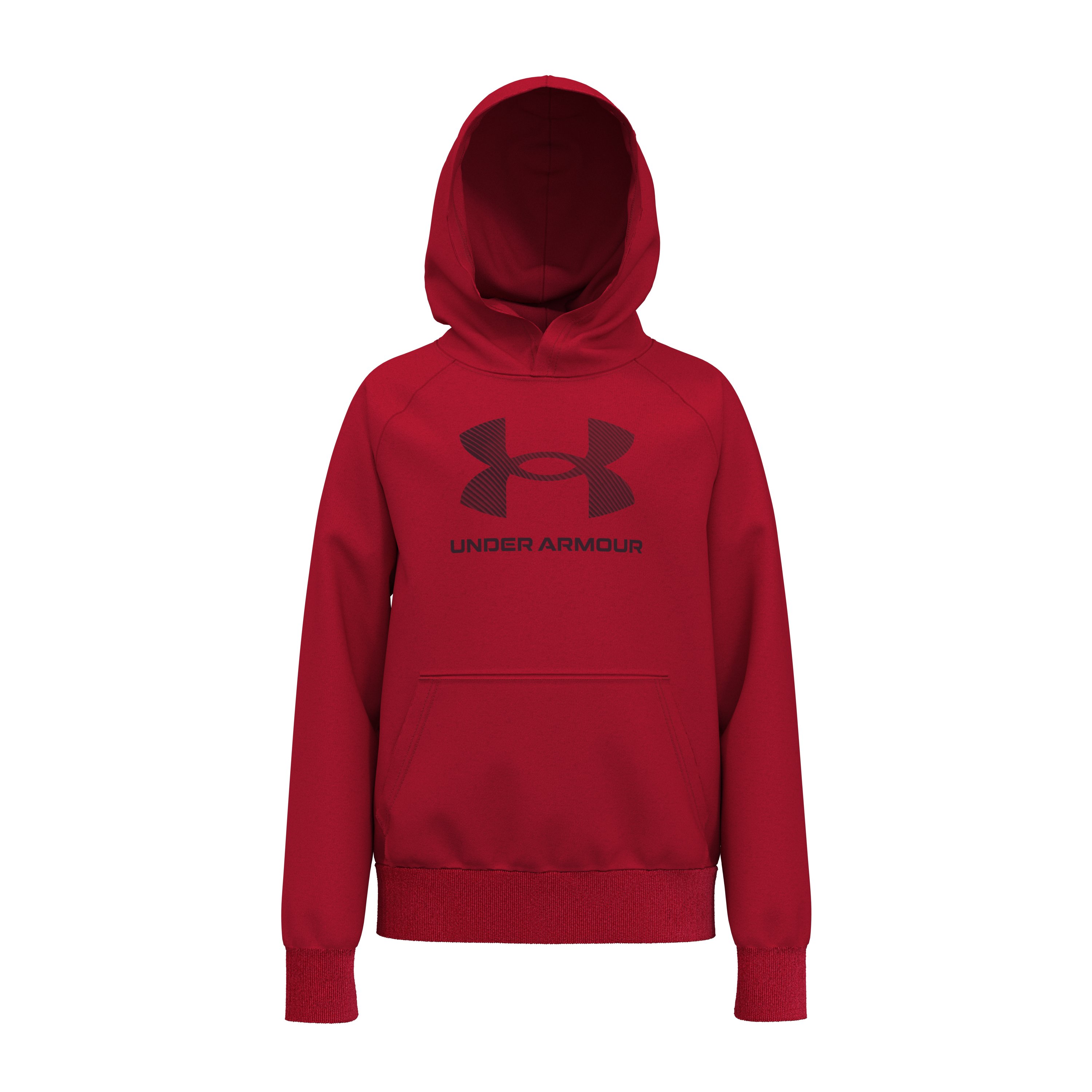 Boys' UA Rival Fleece Big Logo Print Fill Hoodie 16