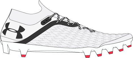 Men's UA Clone Blur MC Football Cleats 3