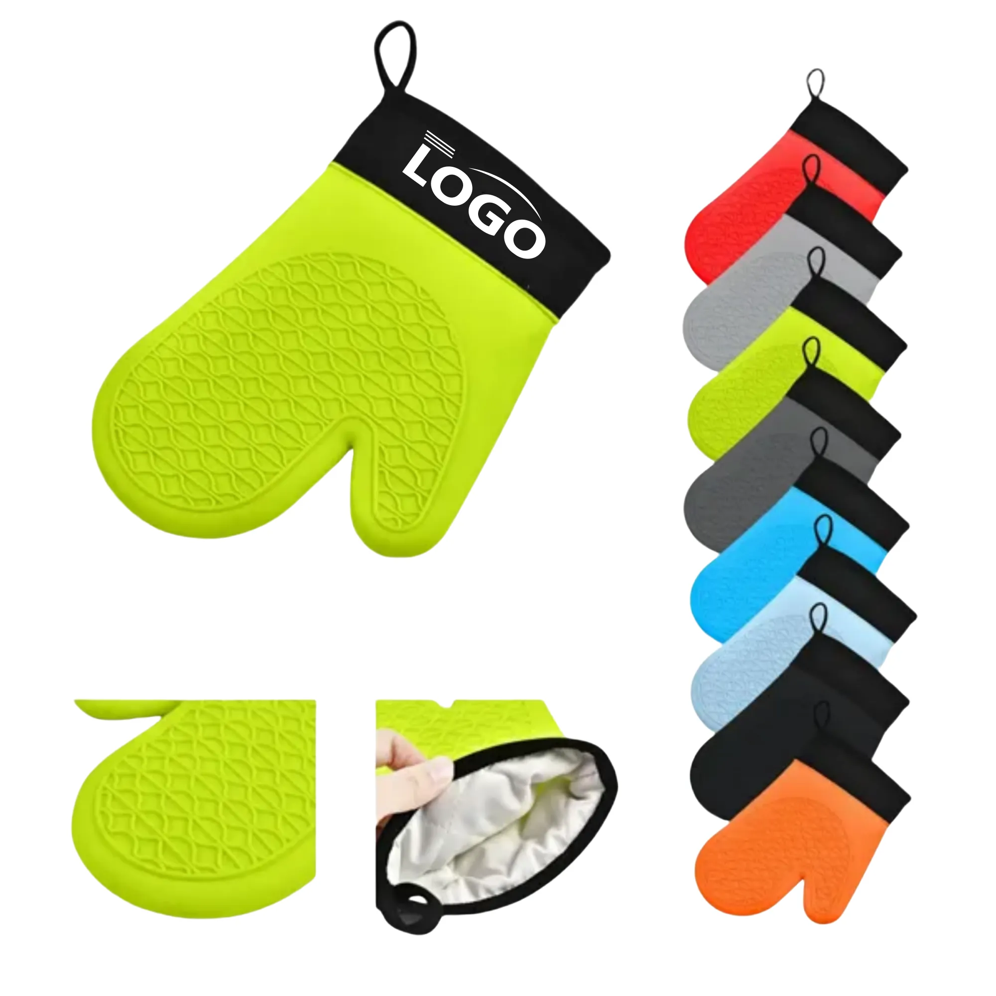Silicone Cotton Oven Mitt 4