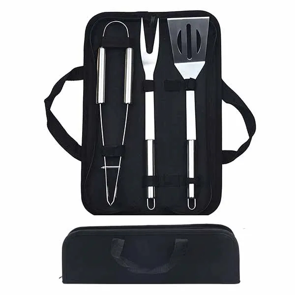 Stainless Steel 3 Piece BBQ Tool Set