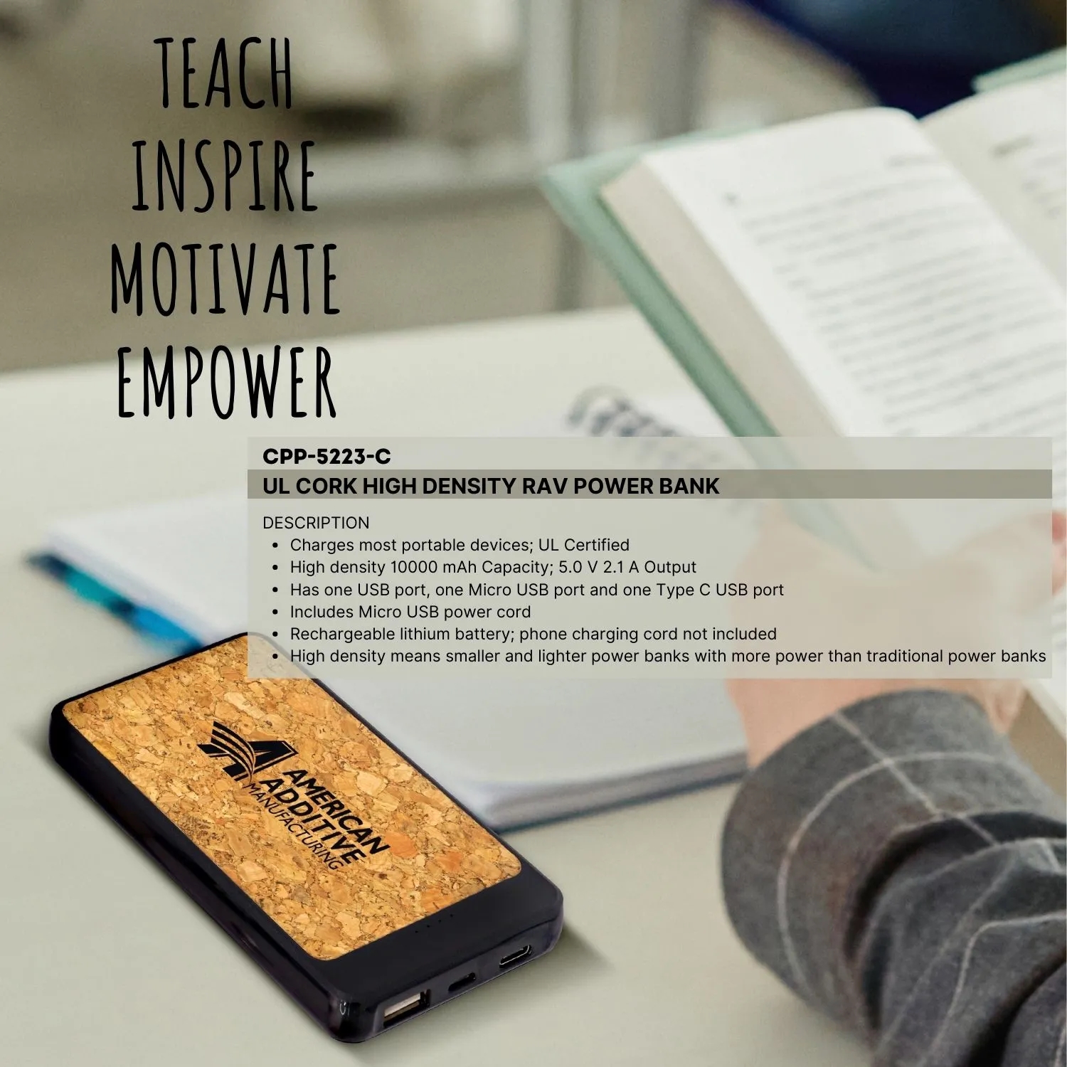 UL CORK HIGH DENSITY RAV POWER BANK 3
