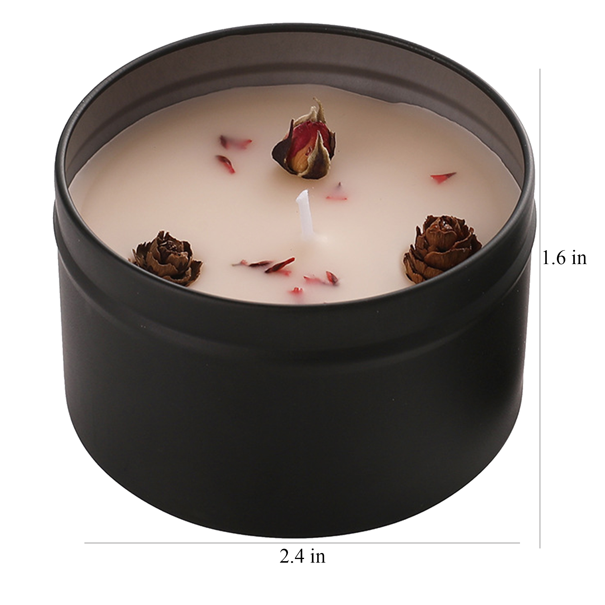 Natural Scented Candle with Decorative Flowers 9
