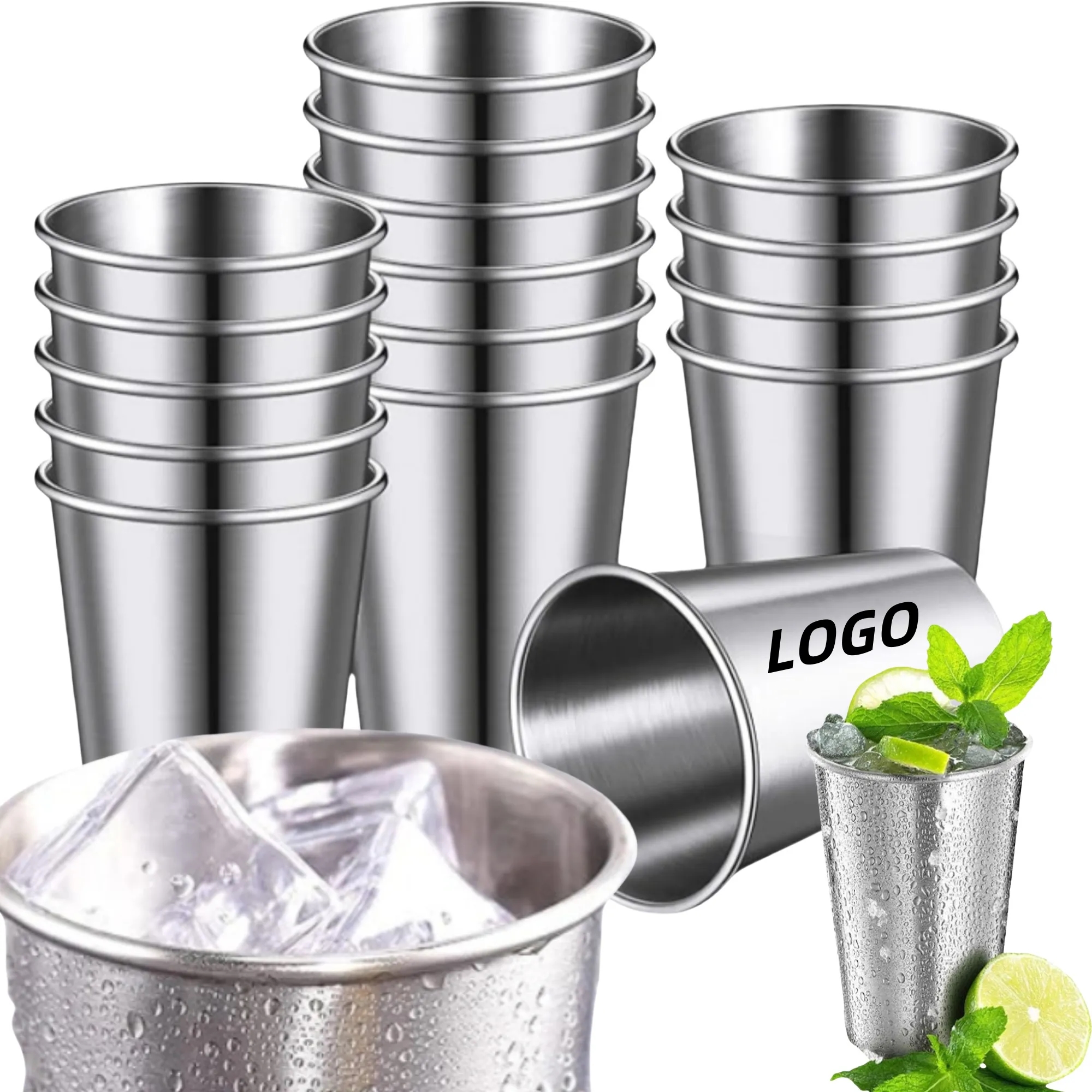 16oz Stainless Steel Pint Cups