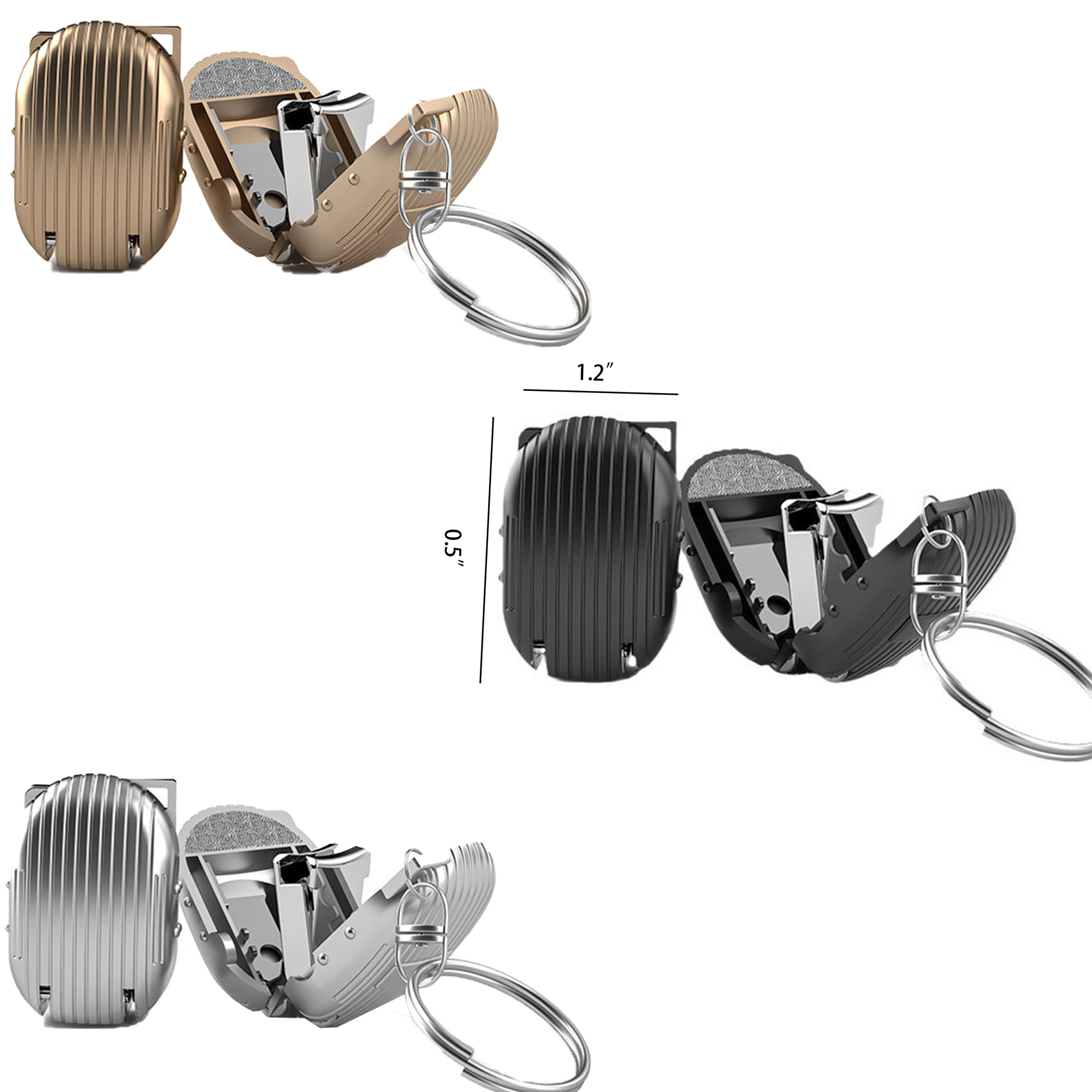 Foldable Nail Clippers With Keychain Shape Of Suitcase 3