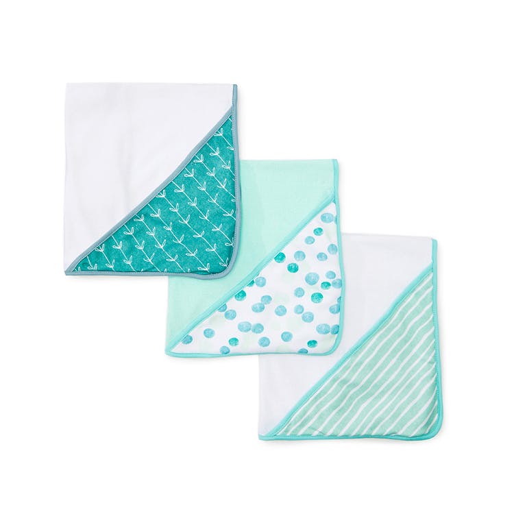 Terry Baby Hooded Towels - Green 3 Pack 3