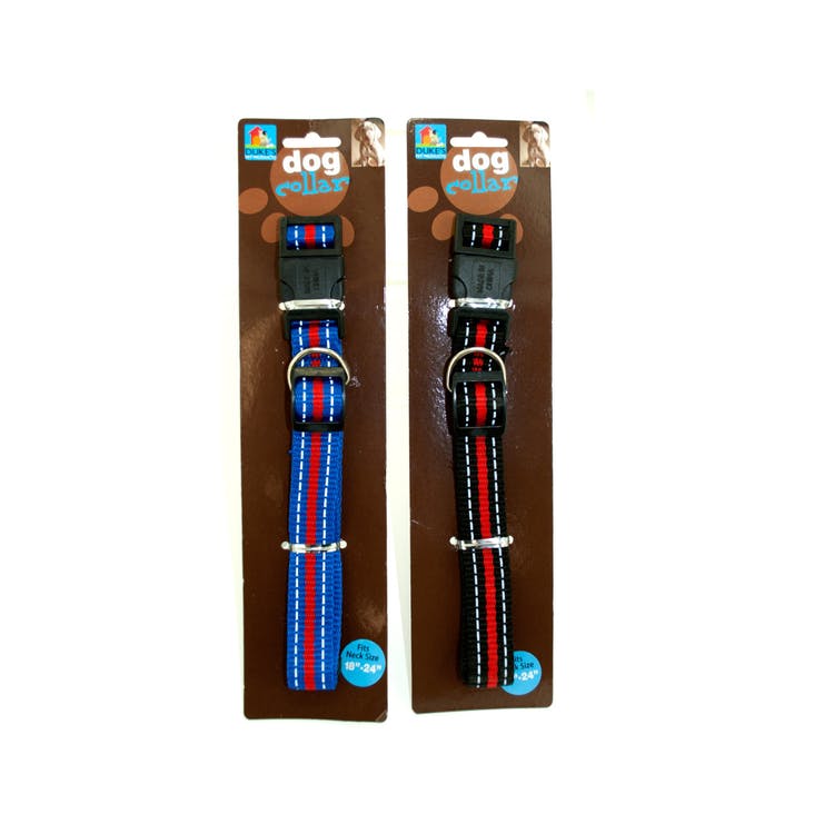 Dog Collars - Striped Nylon 2 Styles Adjustable 3