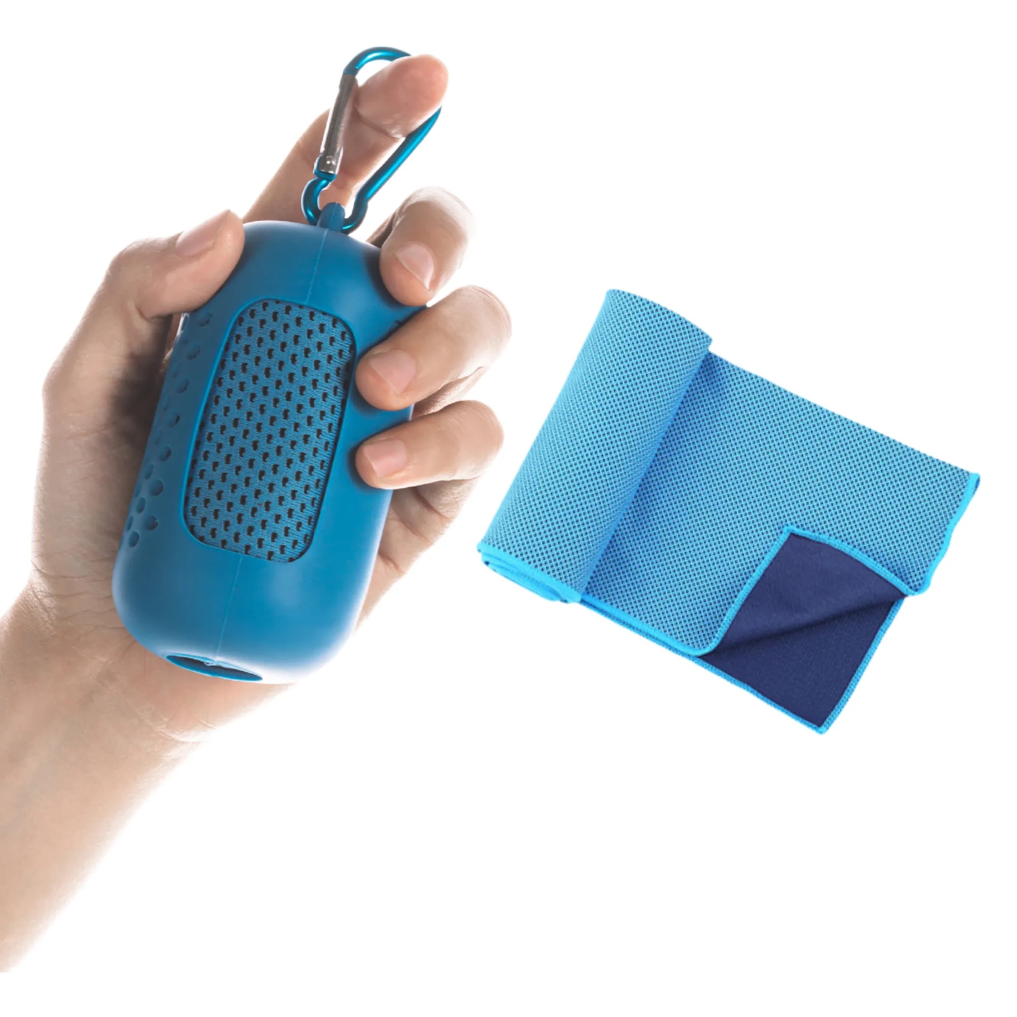 Thickened Cooling Towels with Silicone Box and Carabiner 18