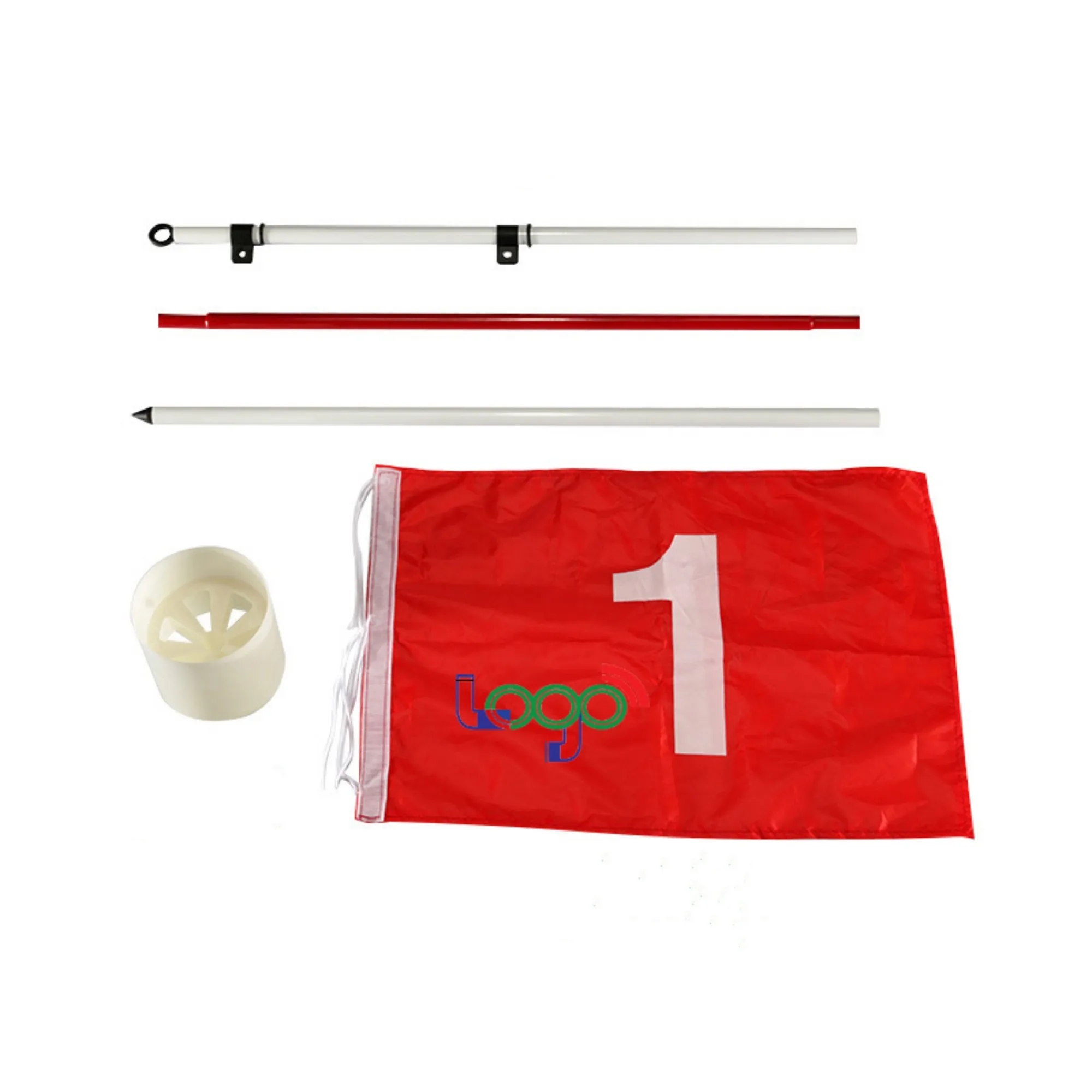 MOQ 20 Set Golf Flagstick 6ft Pin Flag And Cup For Yard 8