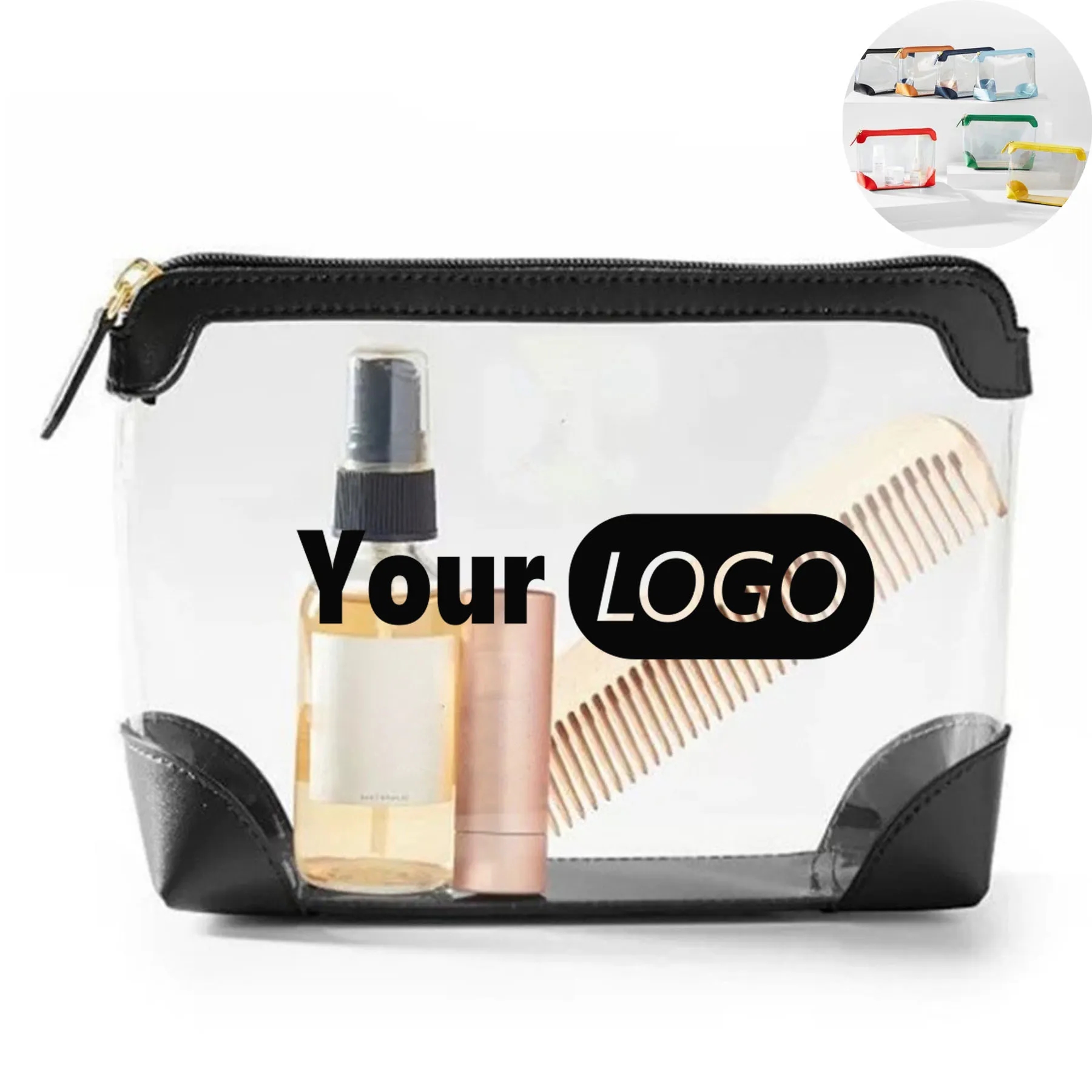 Splicing Pvc Makeup Bag 7