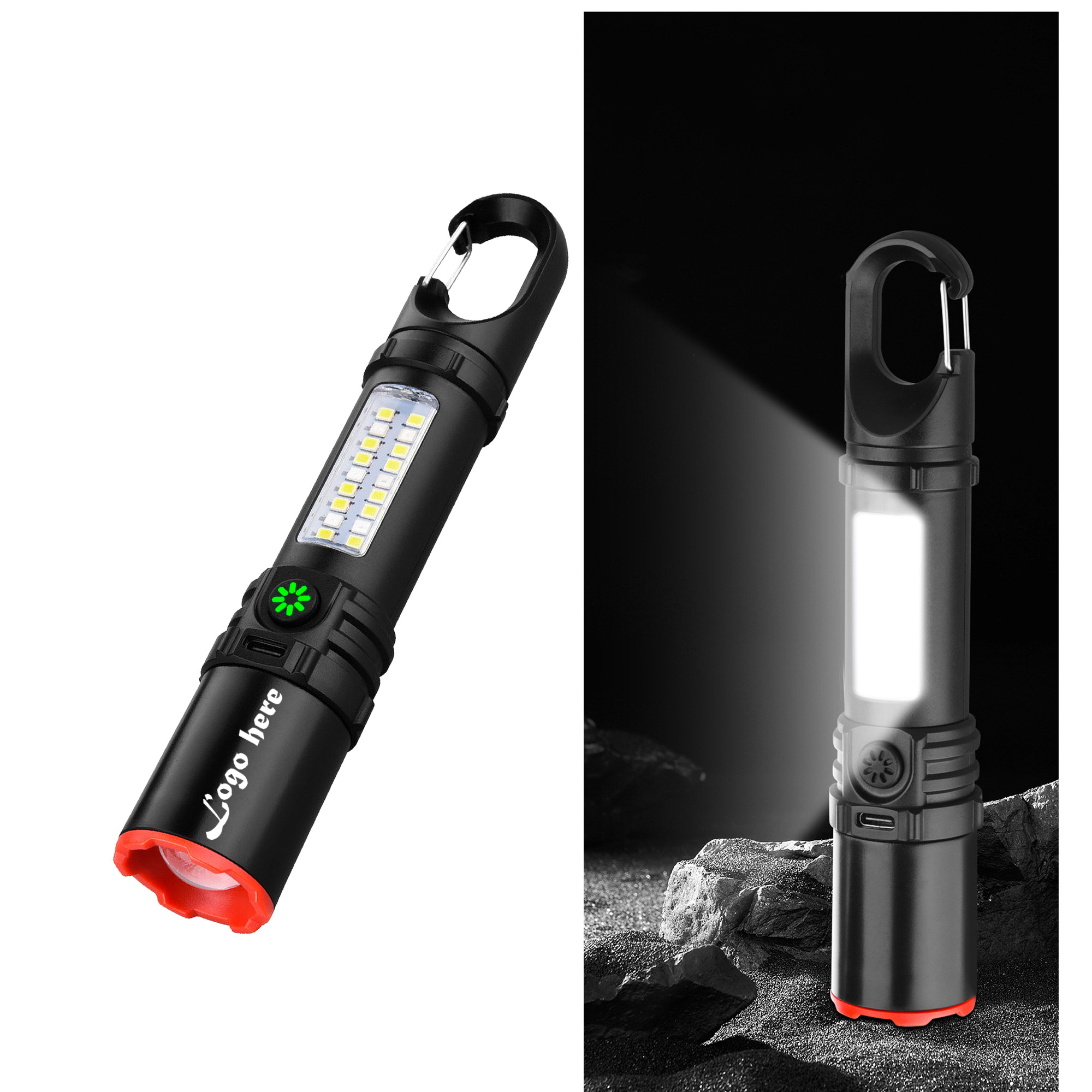 Portable Multi-functional Flashlight Rechargeable Outdoor