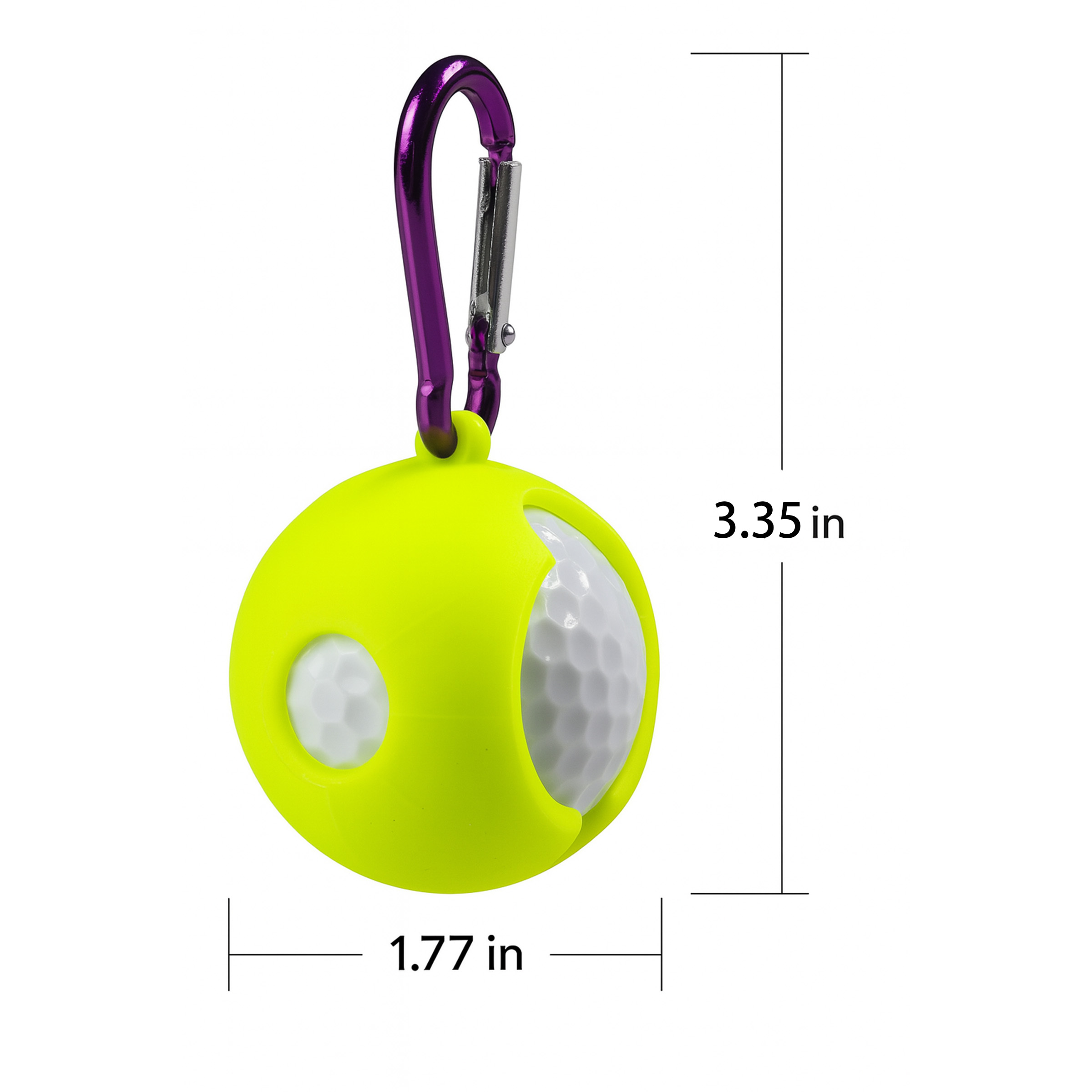 Silicone Golf Ball Holder with Carabiner 10