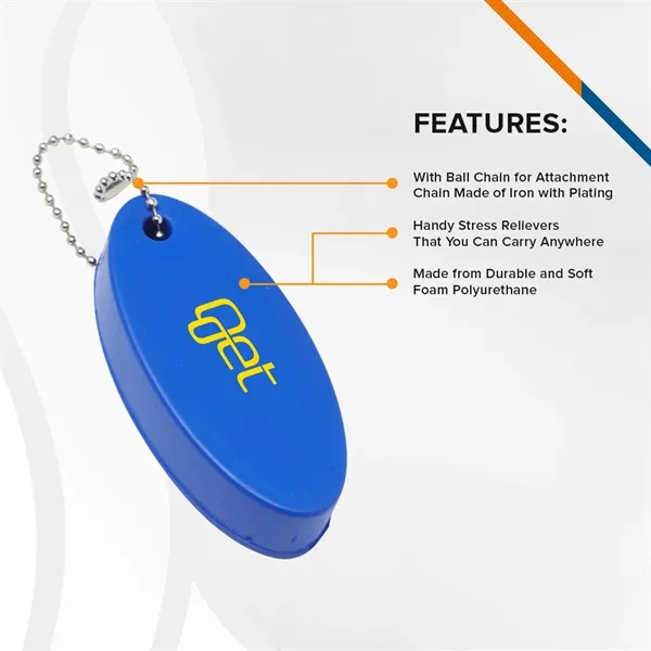 Custom Foam Stress Relief Keychains with Chain — Therapeutic Squeeze Giveaway 10