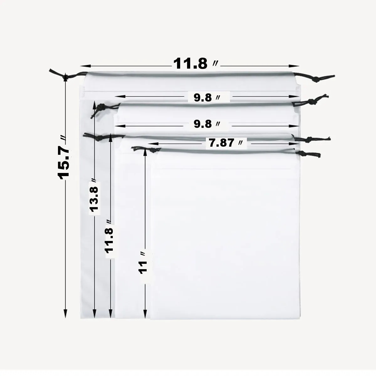 Frosted Transparent Plastic Drawstring Bag 5