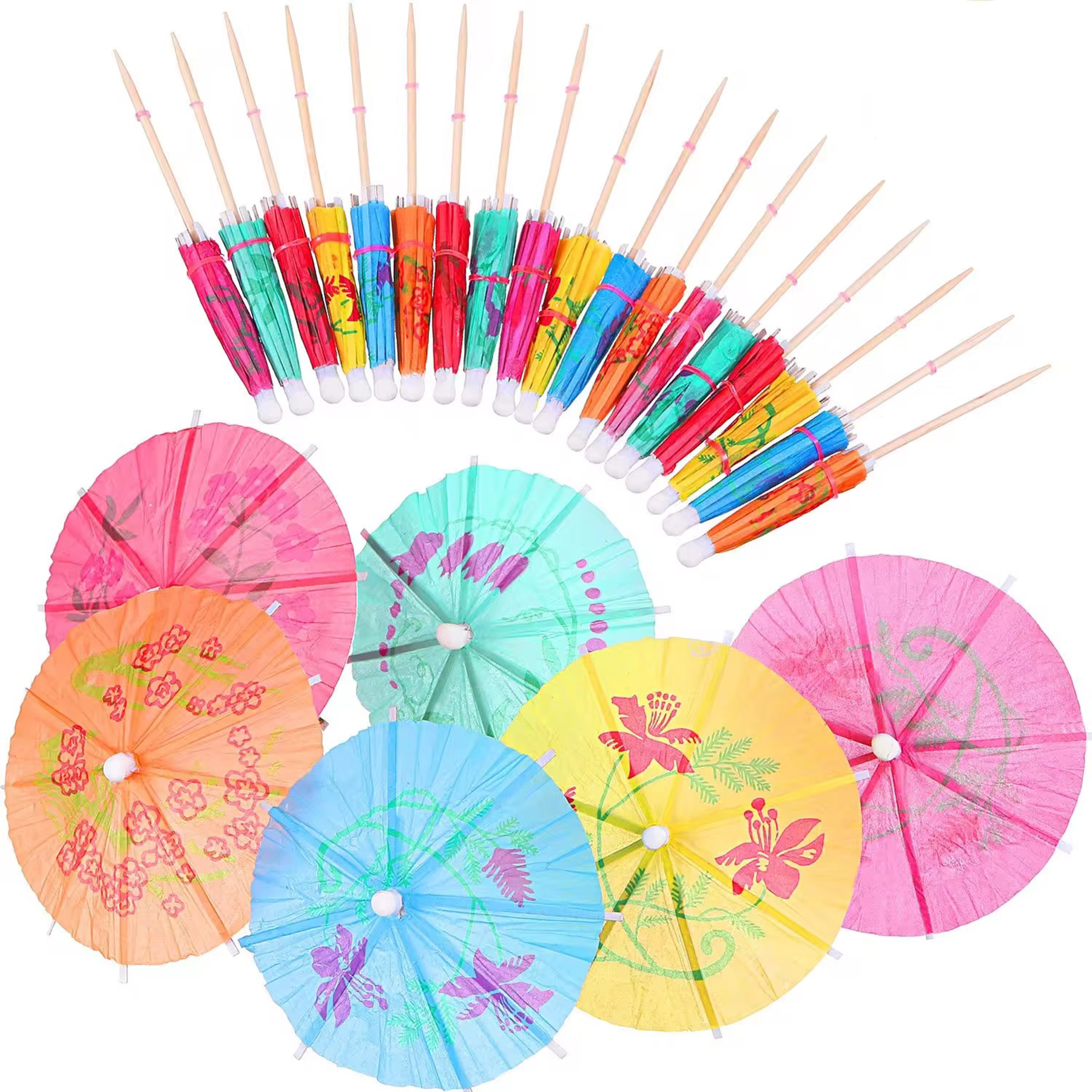 4-Inch Cocktail Umbrella Picks for Custom Designs 7
