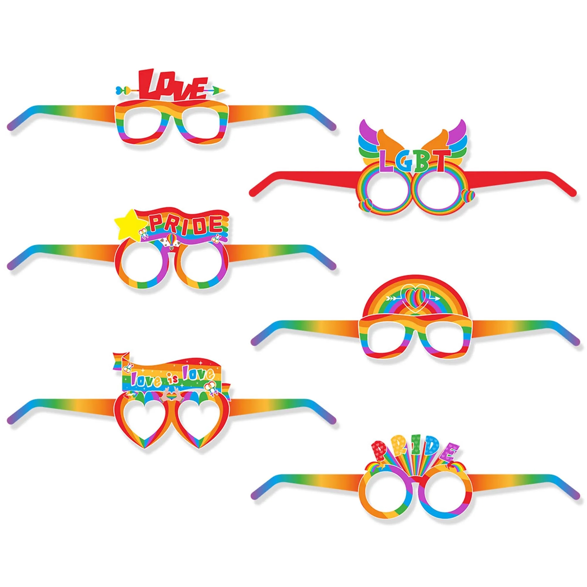 Rainbow Decoration Glasses Set 10