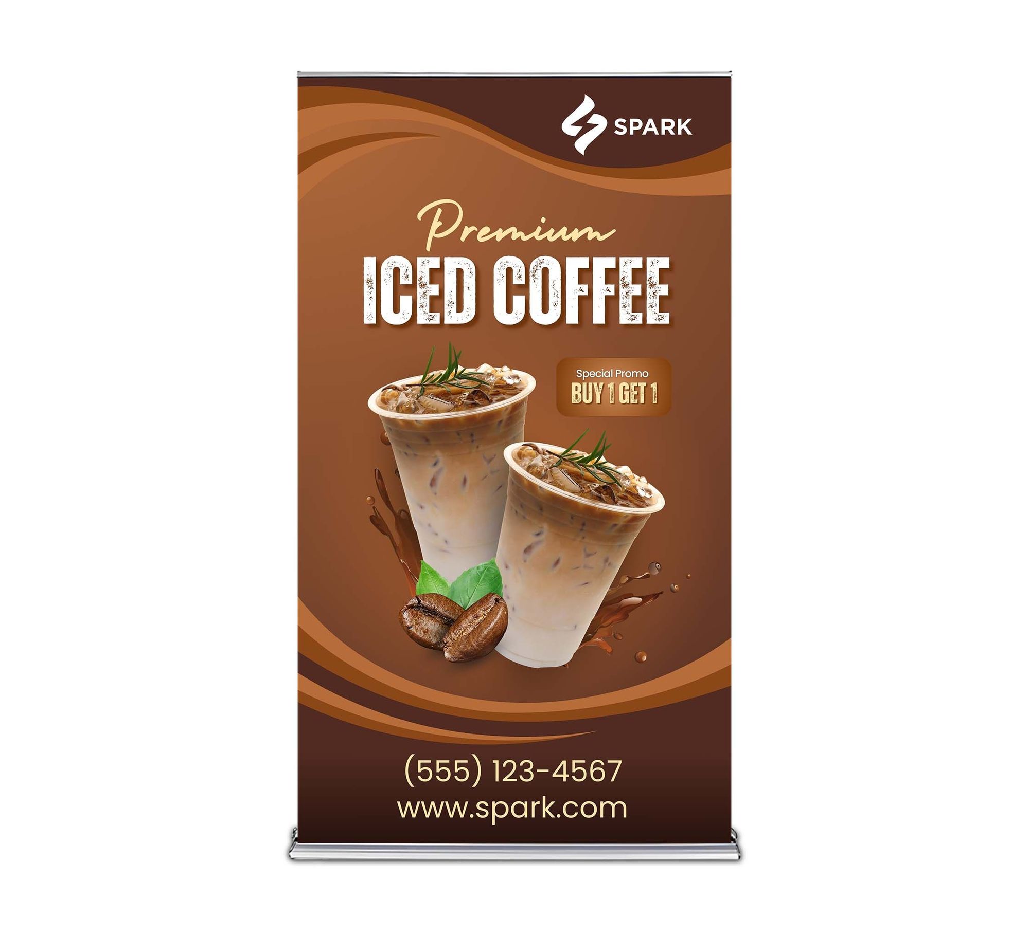 Silverstep 48" x 92" Retractable Banner Stand (Graphic only)