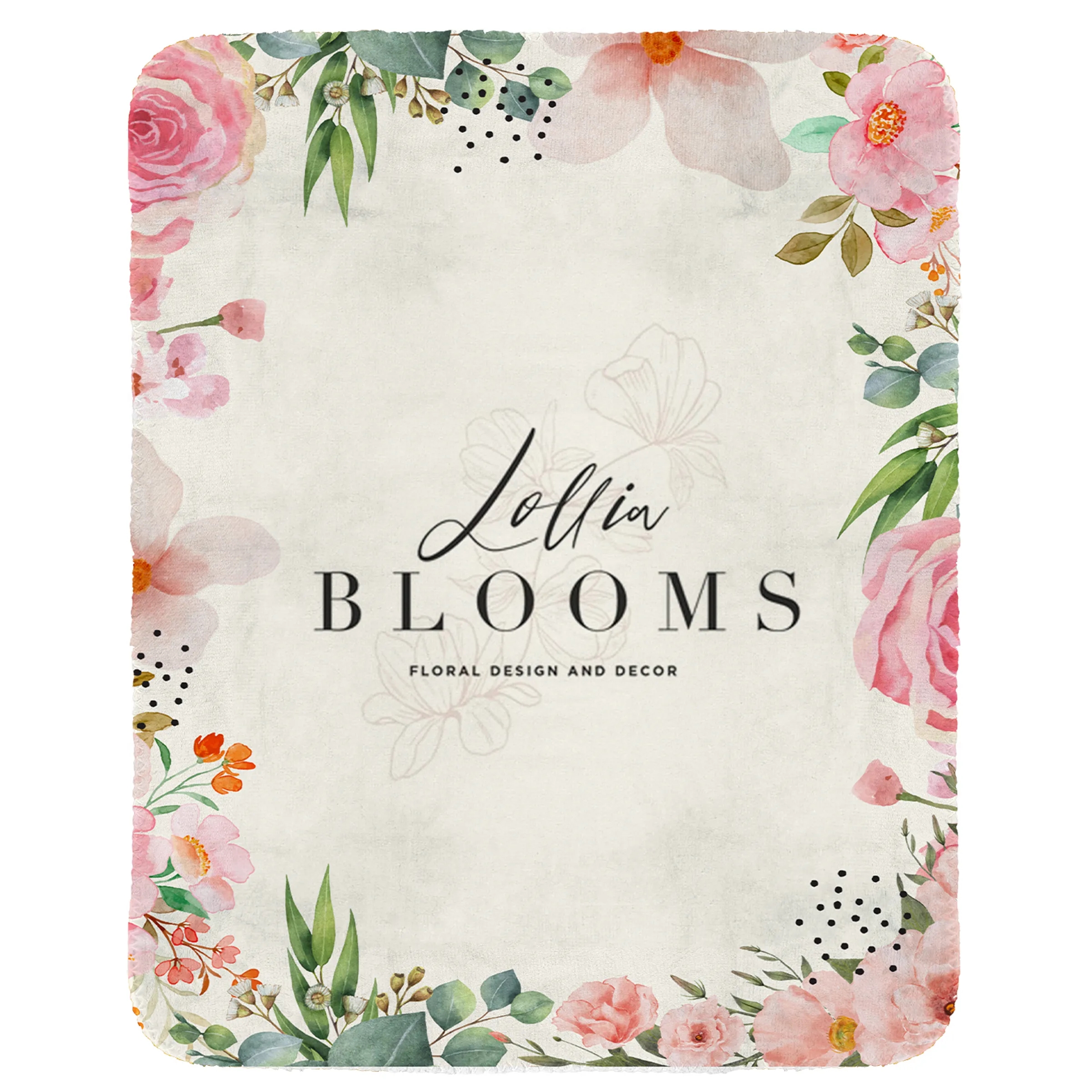 Floral Velvety Recycled Plush Blanket 1