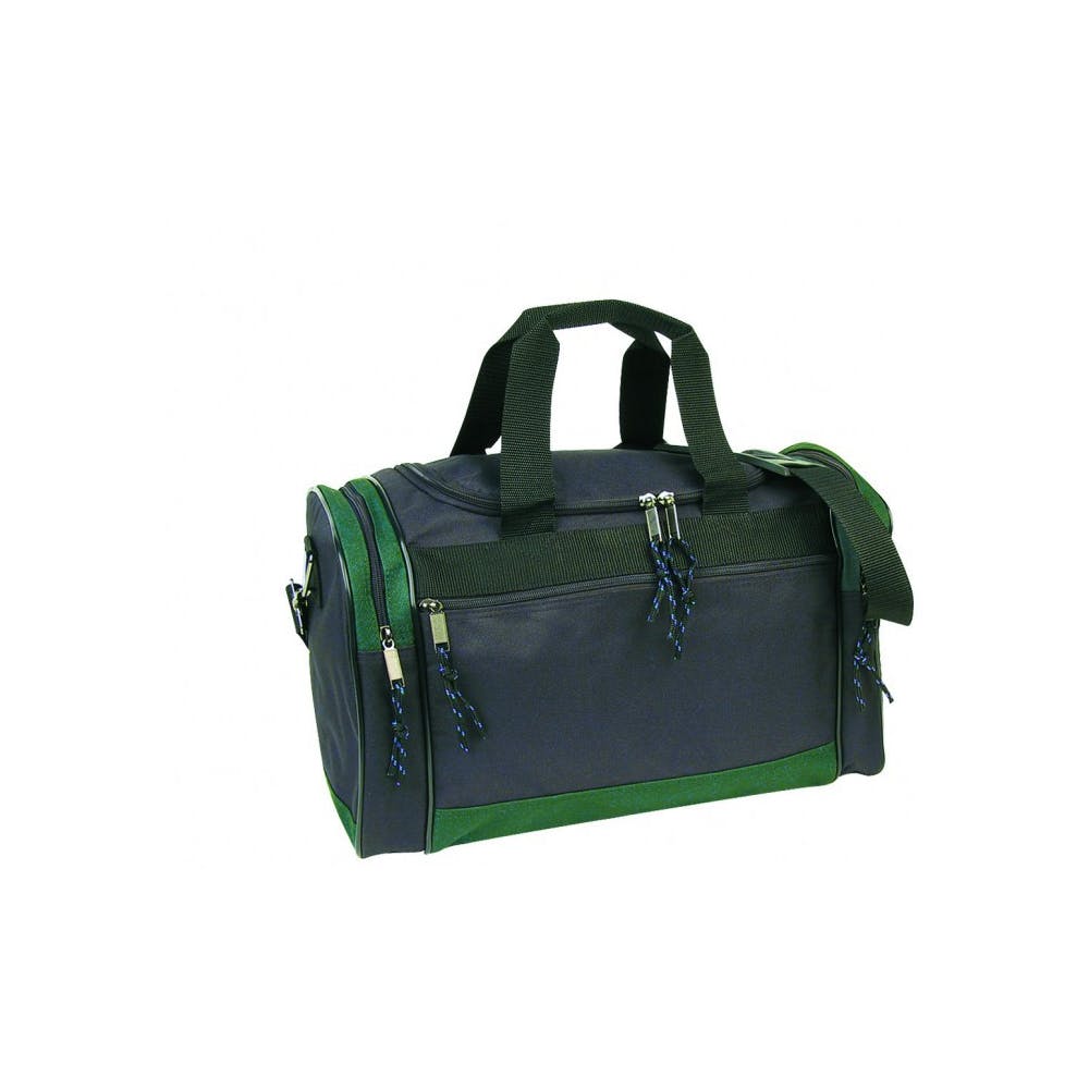 Duffel Bags - Black and Dark Green 17" 3