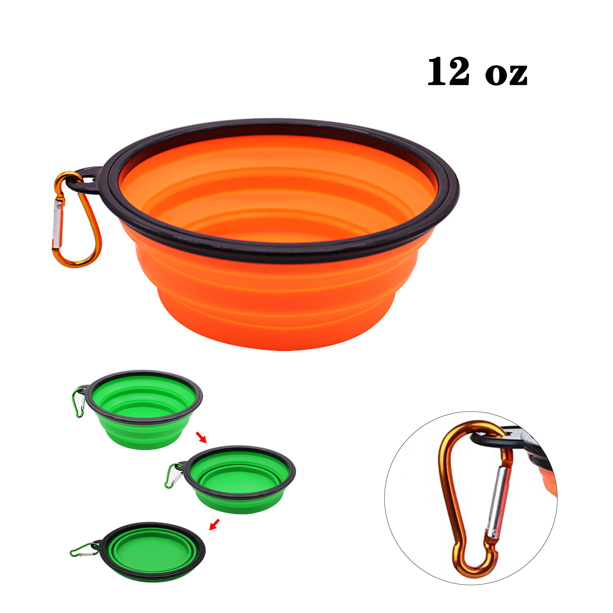 Folding Dog Bowl With Hook 9