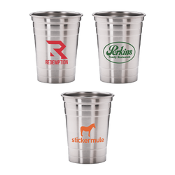 Suds 16 oz Stainless Steel Beer Cups