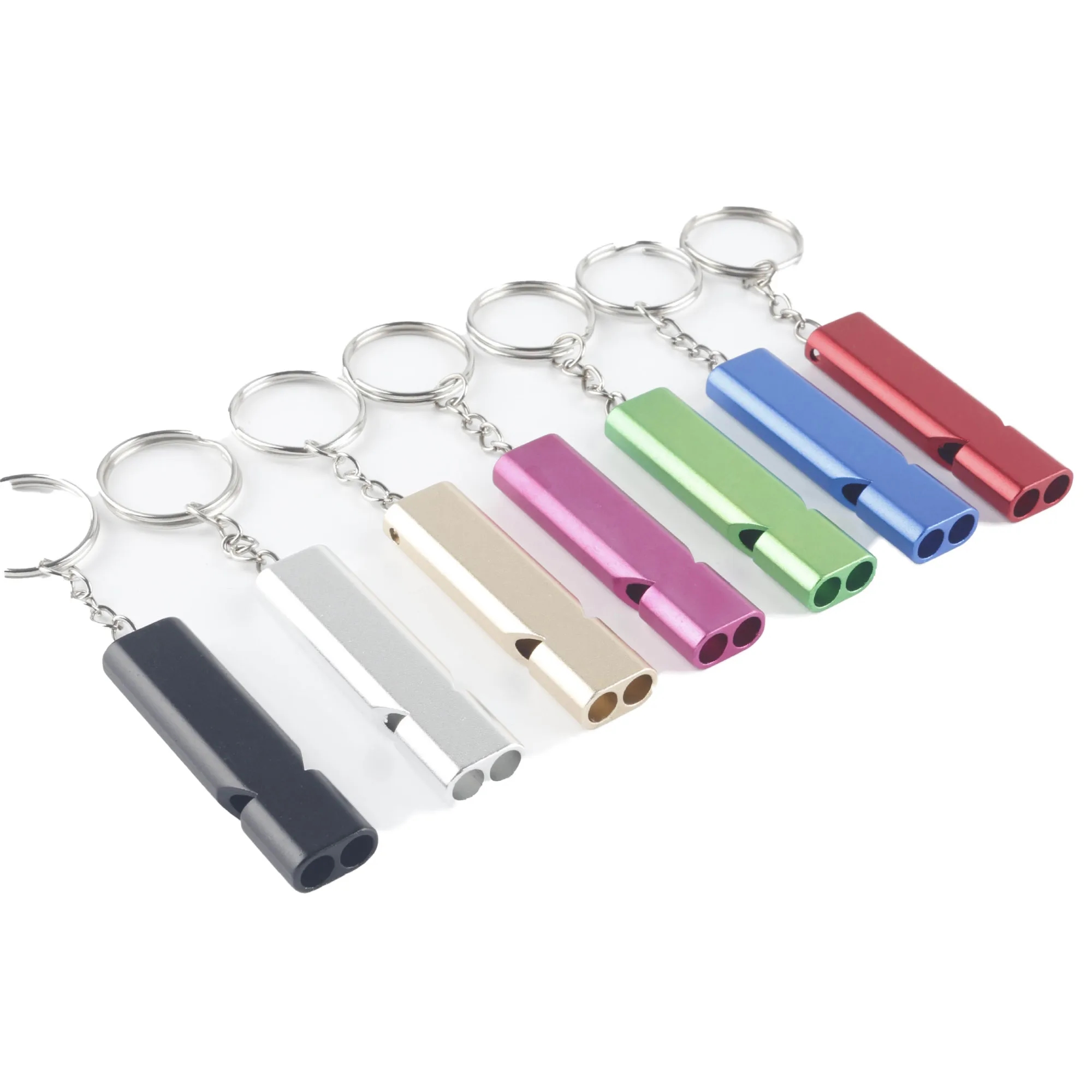 MOQ 10 Double Hole High Frequency Aluminum Alloy Whistle 21