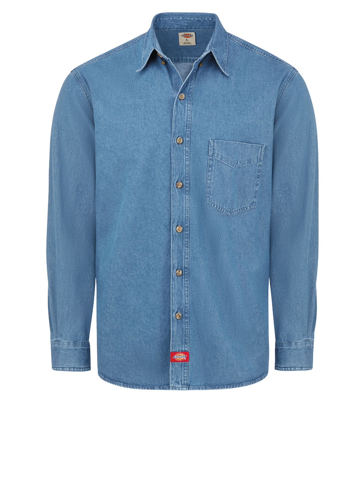 Dickies Shirts - Men's Denim Long-Sleeve Work Shirt